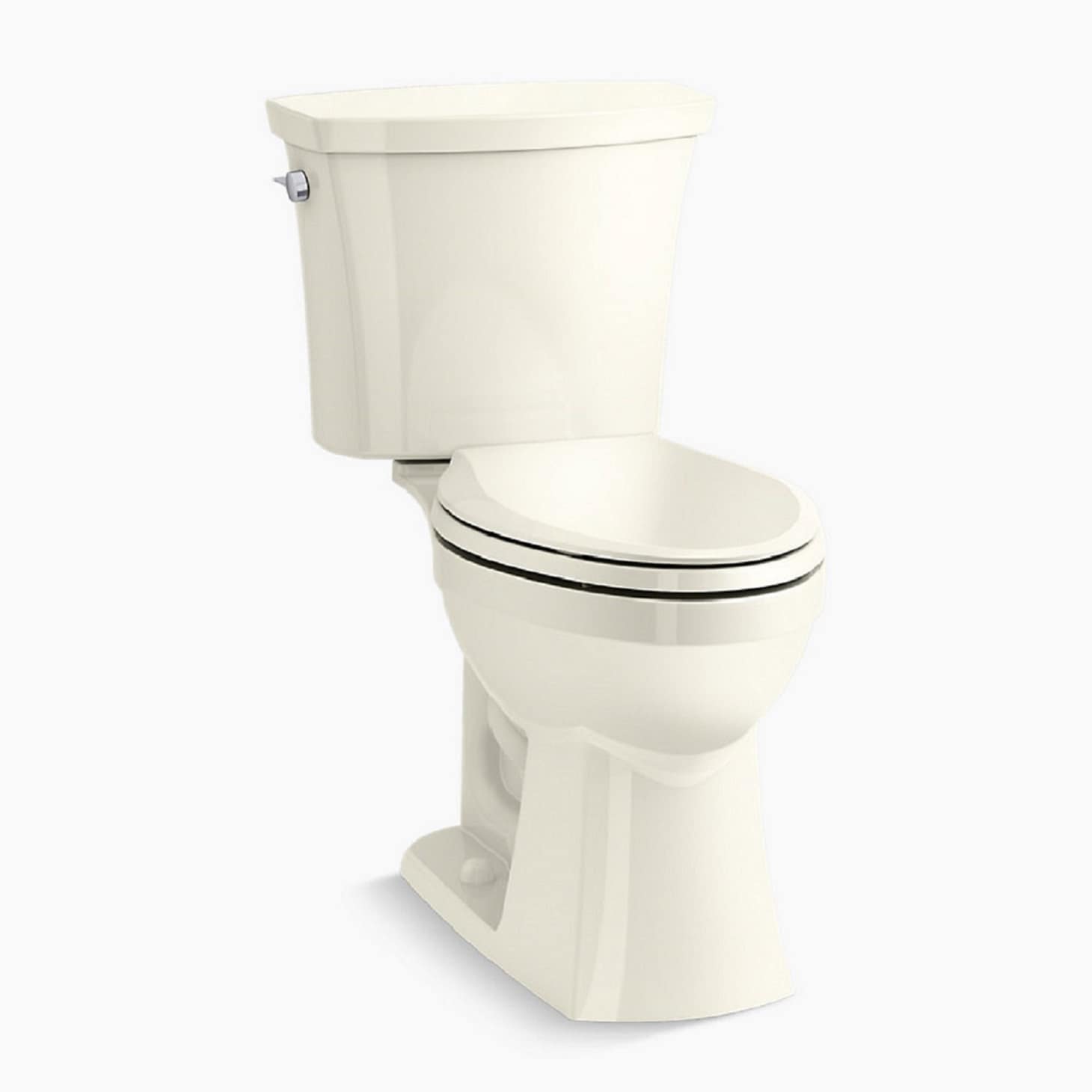 Taza de baño alargada de altura de silla en color blanco hueso con 12 pulgadas de descarga áspera 32809-96 KOHLER