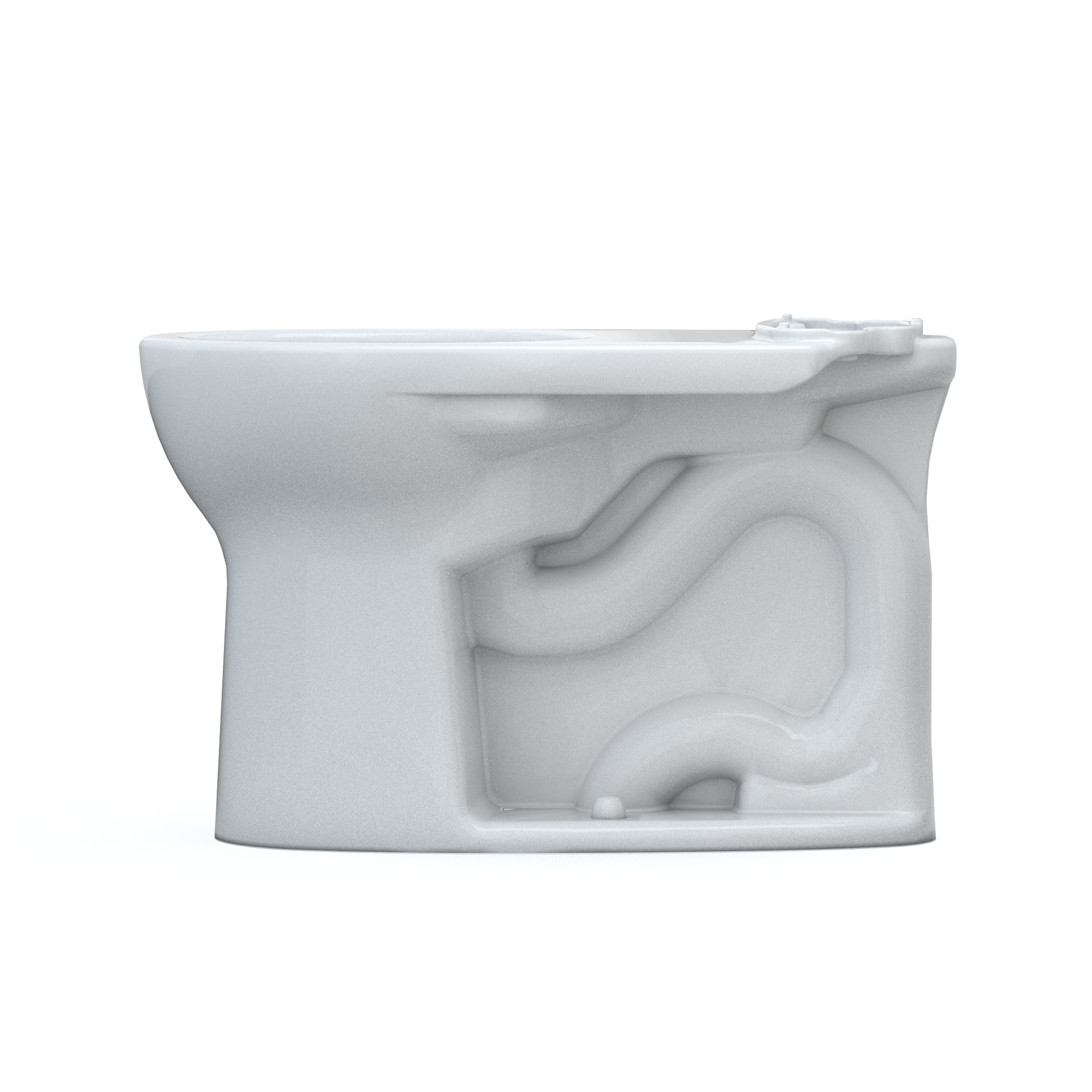 Taza de baño redonda de altura estándar color blanco de algodón TOTO Drake con 12 pulgadas de espaciamiento áspero C775CEFG-01