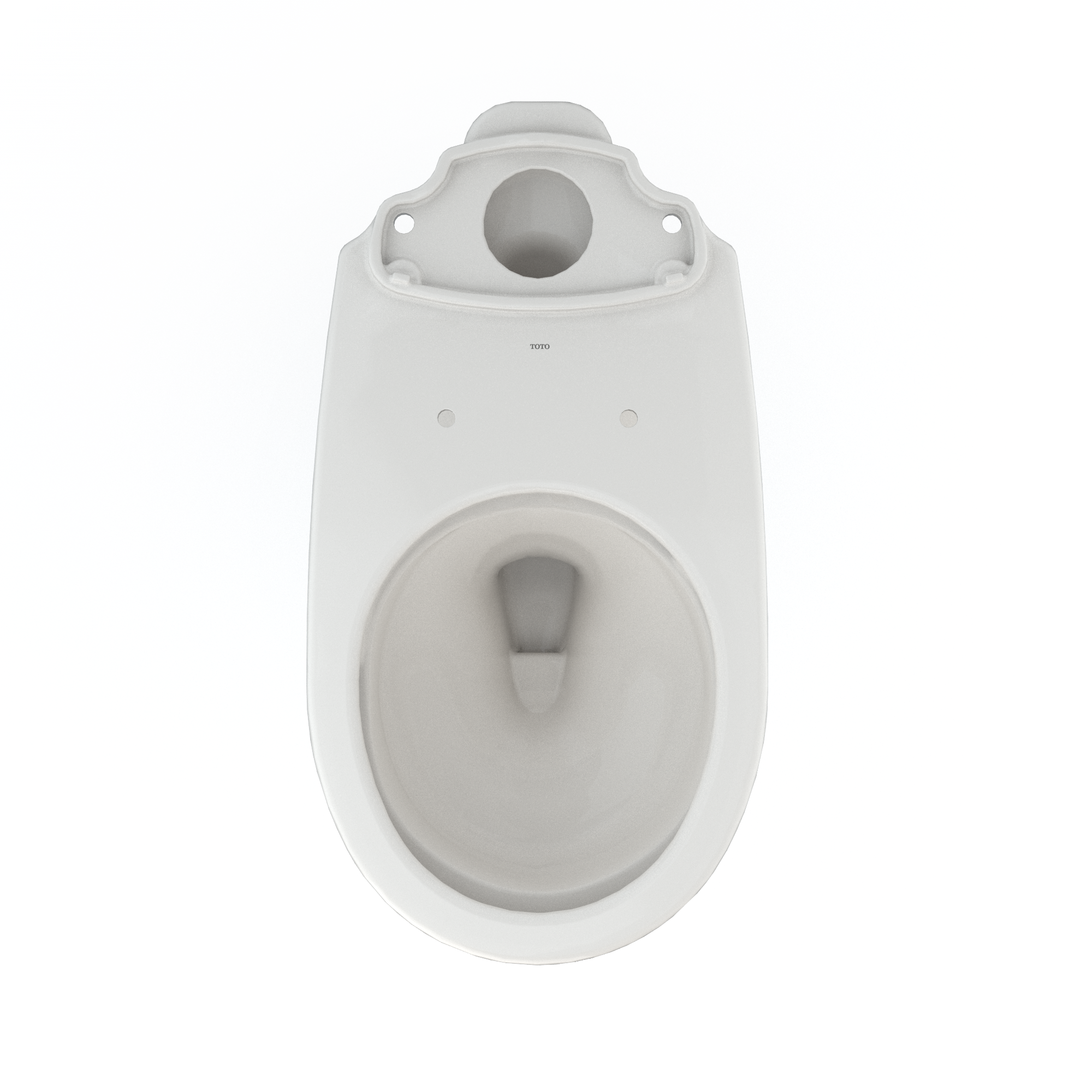 Taza de baño redonda de altura estándar en color blanco colonial de la marca TOTO Drake con desagüe de 12 pulgadas - modelo C775CEFG-11.