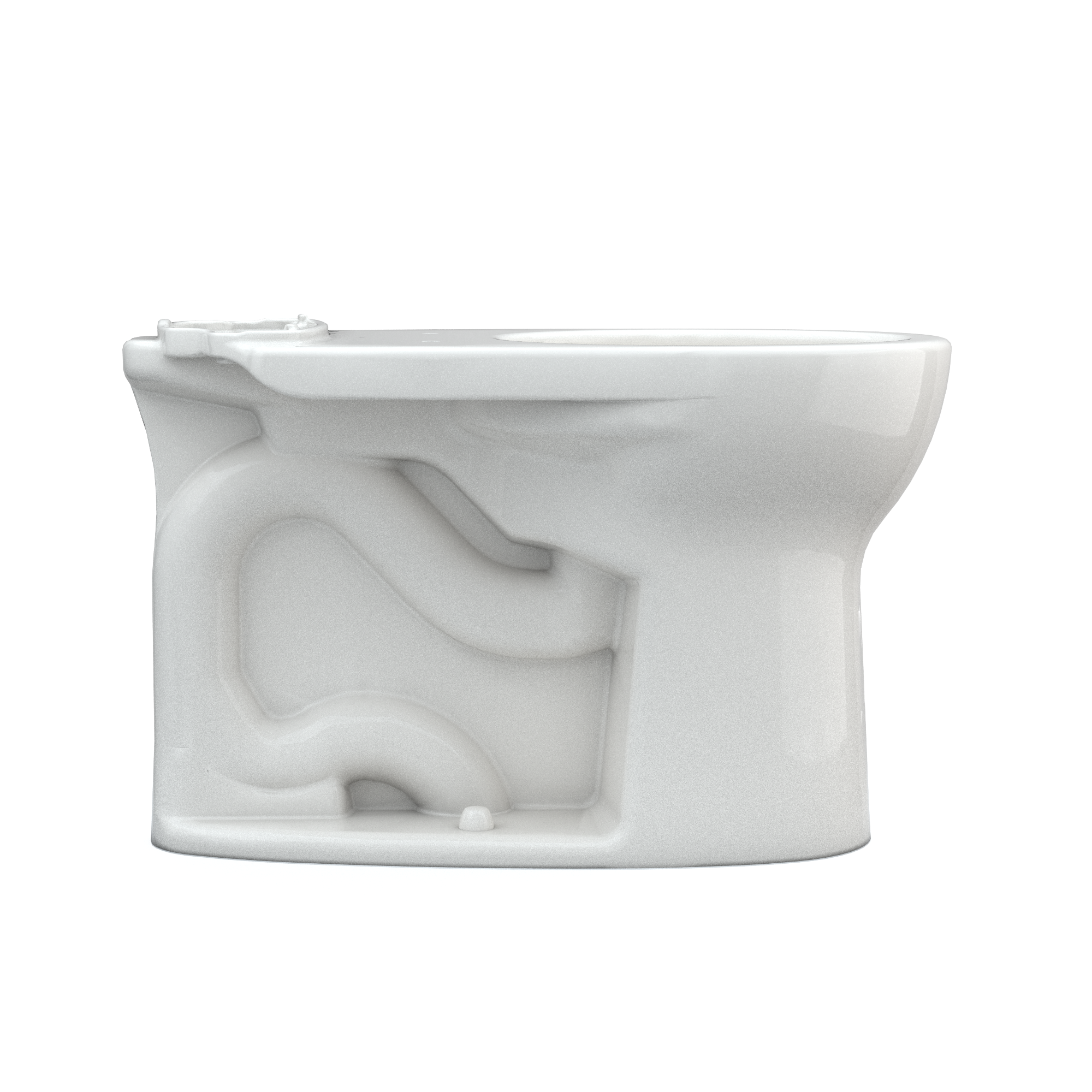 Taza de baño redonda de altura estándar en color blanco colonial de la marca TOTO Drake con desagüe de 12 pulgadas - modelo C775CEFG-11.