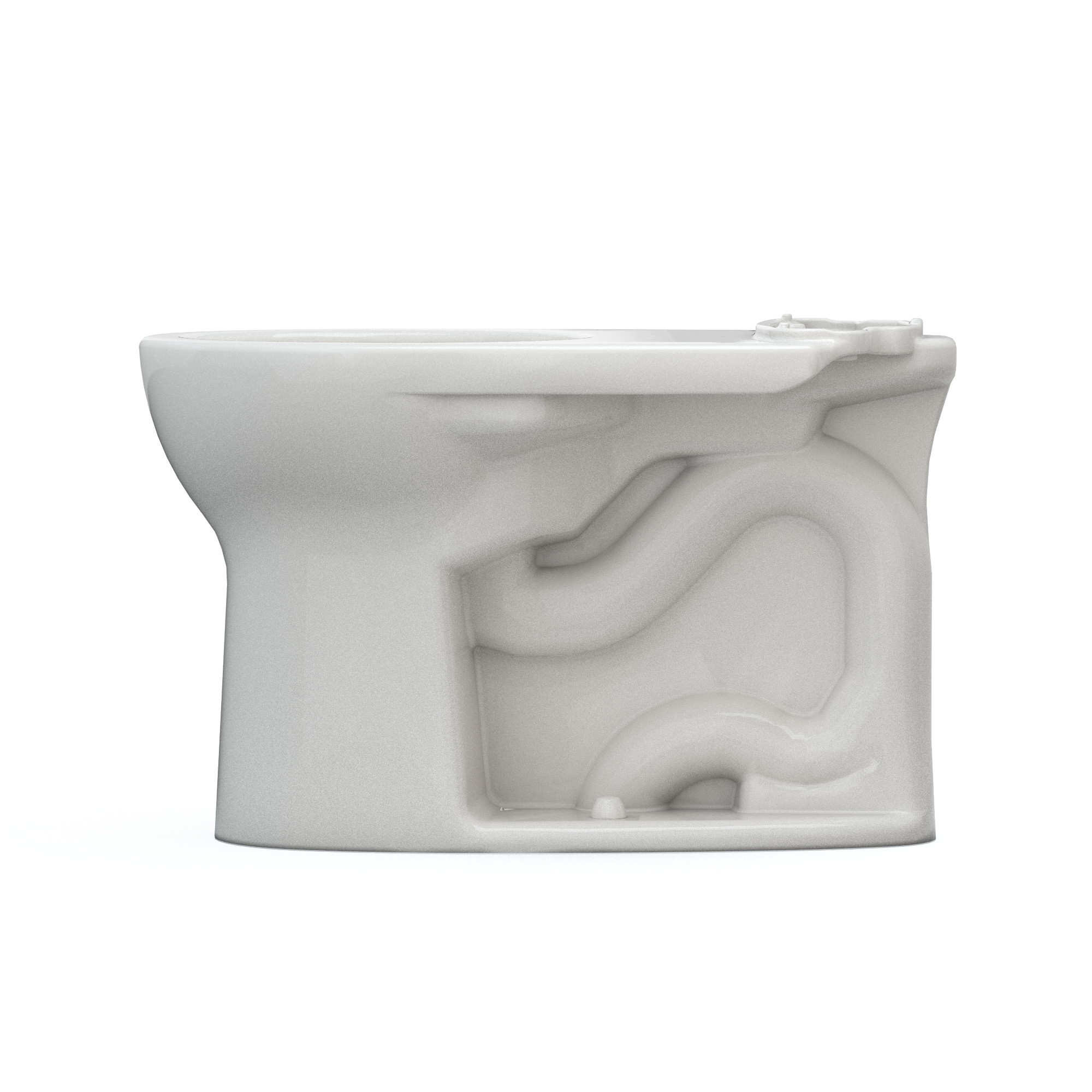 Taza de baño redonda de altura estándar en color blanco colonial de la marca TOTO Drake con desagüe de 12 pulgadas - modelo C775CEFG-11.