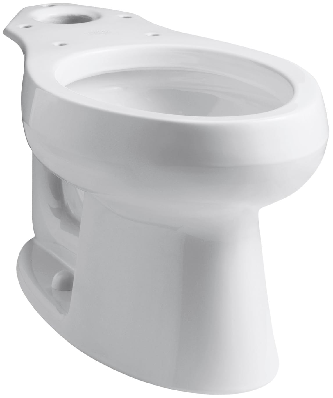 Taza de baño alargada blanca KOHLER Wellworth Altura estándar, 12 pulgadas de separación bruta