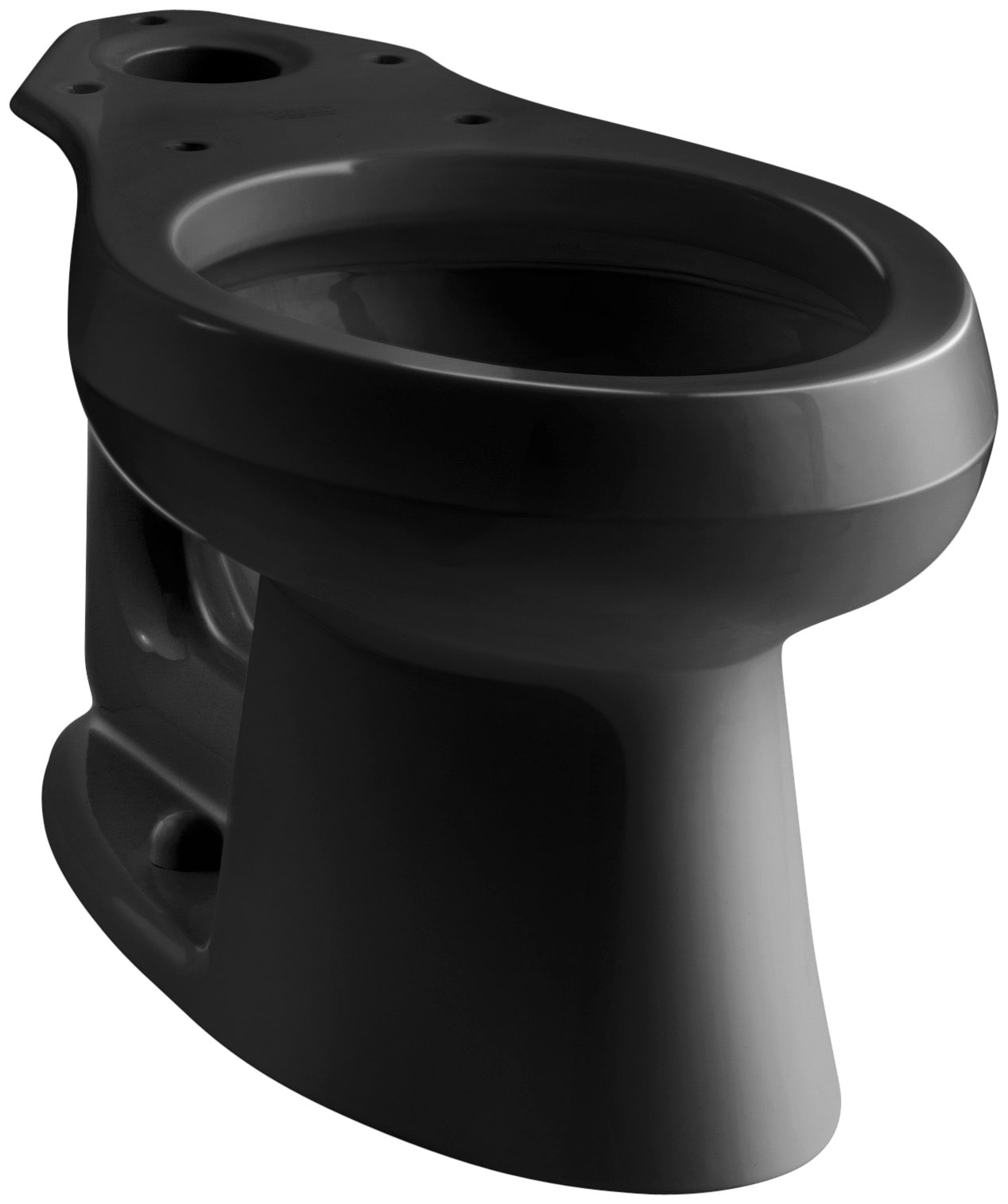 Taza de baño Kohler Wellworth Negra alargada Altura estándar 12 pulgadas de desfase