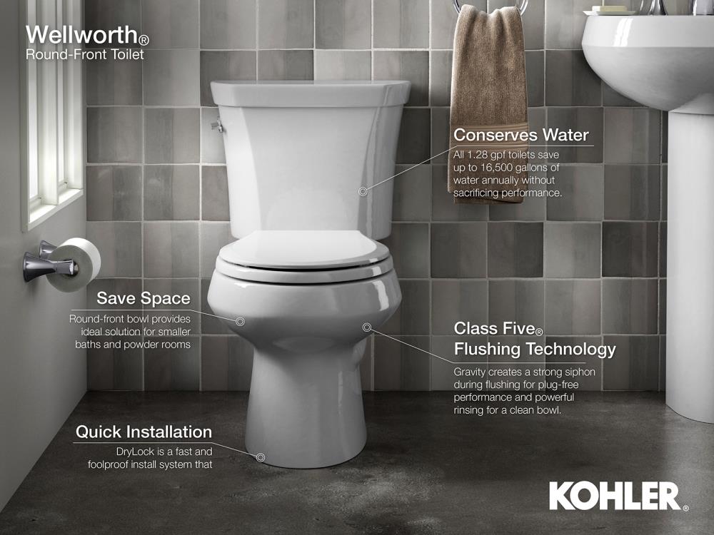 KOHLER Wellworth Blanco Altura Estándar 12 pulgadas de desagüe sin terminar 4197-0