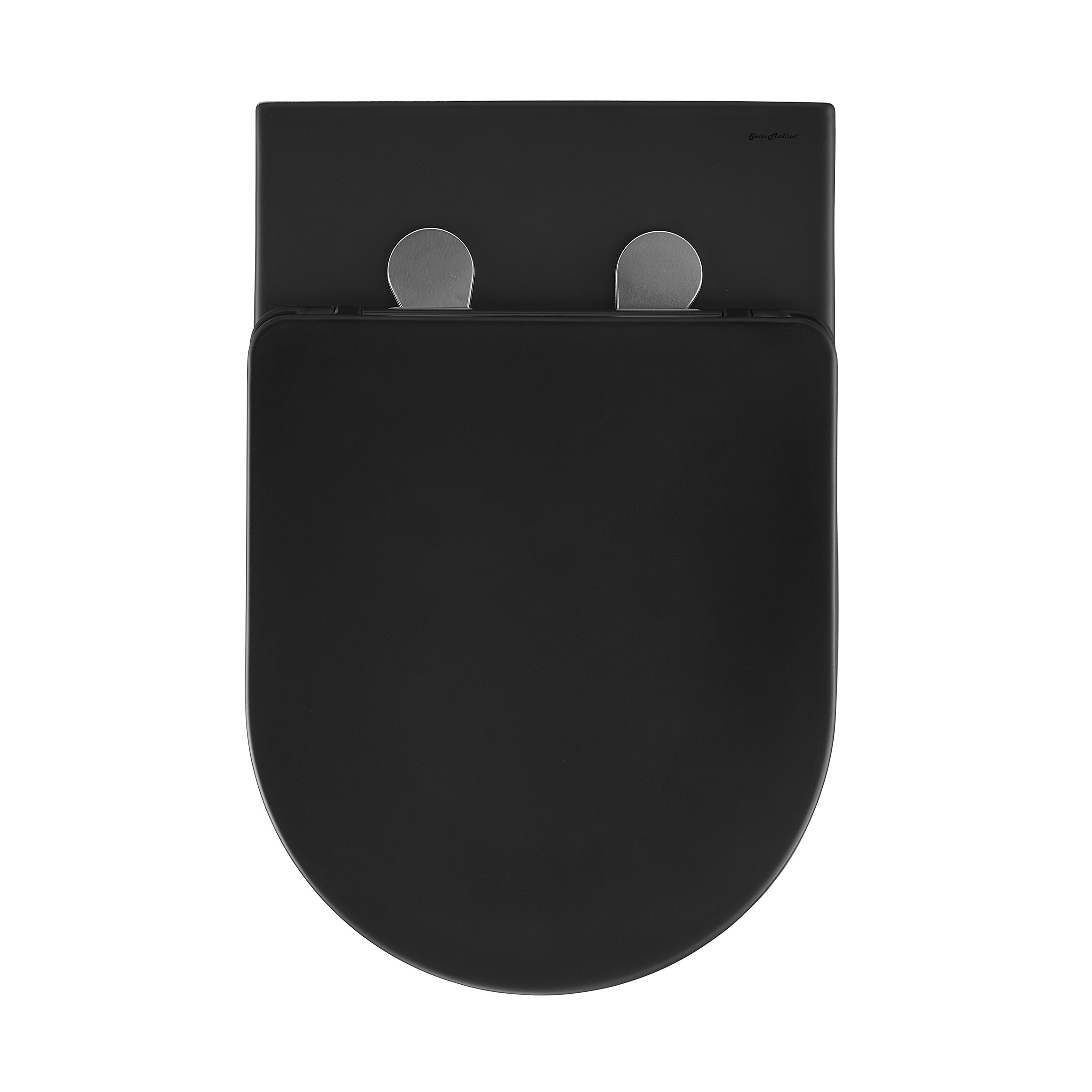 Bowl de baño colgante alargado en color negro mate Angers de Swiss Madison SM-25-BFANG05BK