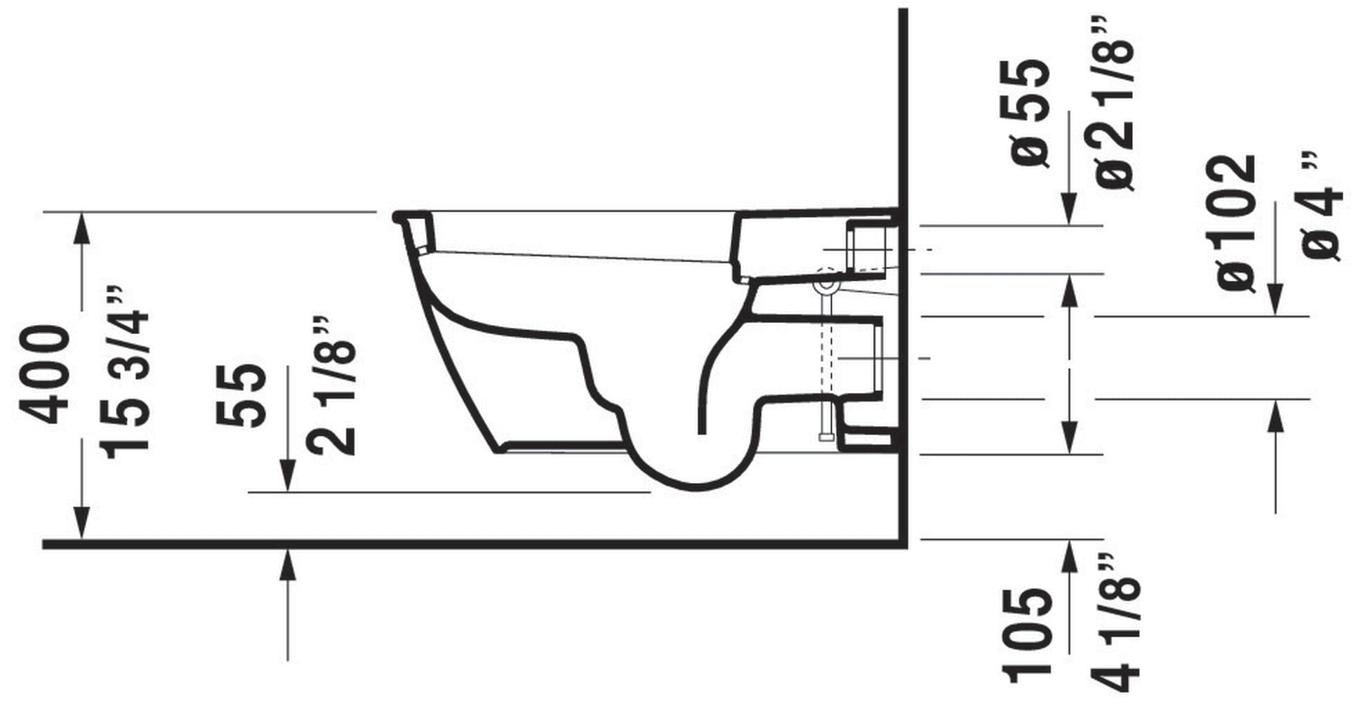 Taza de baño alargada Duravit Darling New en blanco, altura estándar