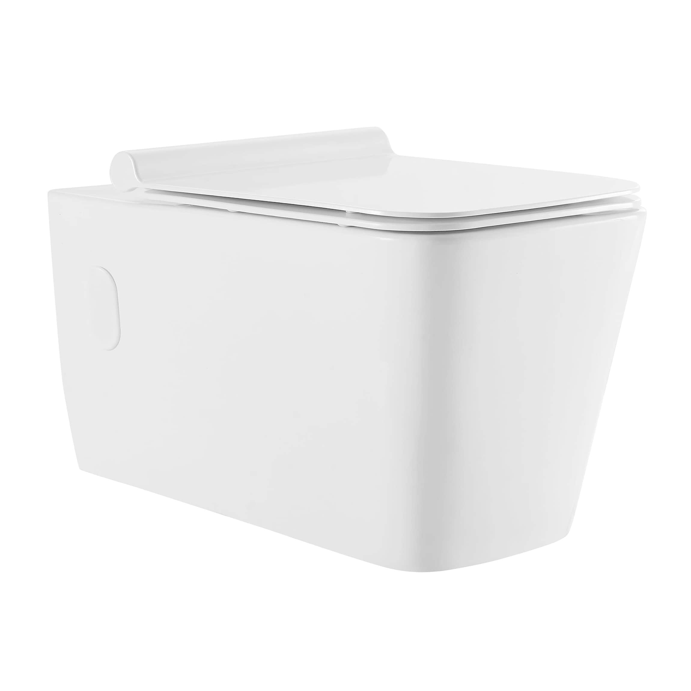 Inodoro cuadrado blanco brillante Swiss Madison Bastille de altura estándar SM-25-BFBAS03WH