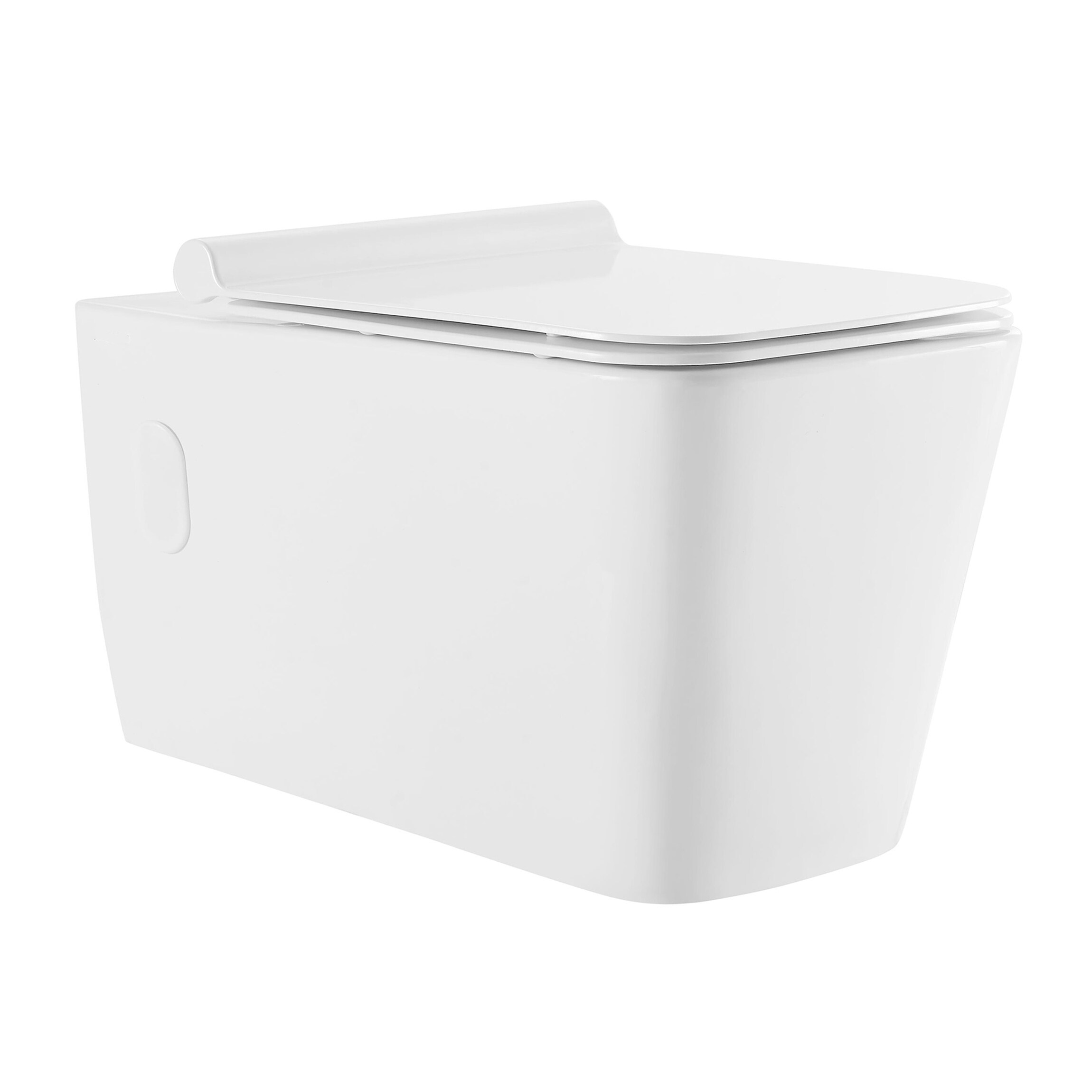 Inodoro cuadrado blanco brillante Swiss Madison Bastille de altura estándar SM-25-BFBAS03WH