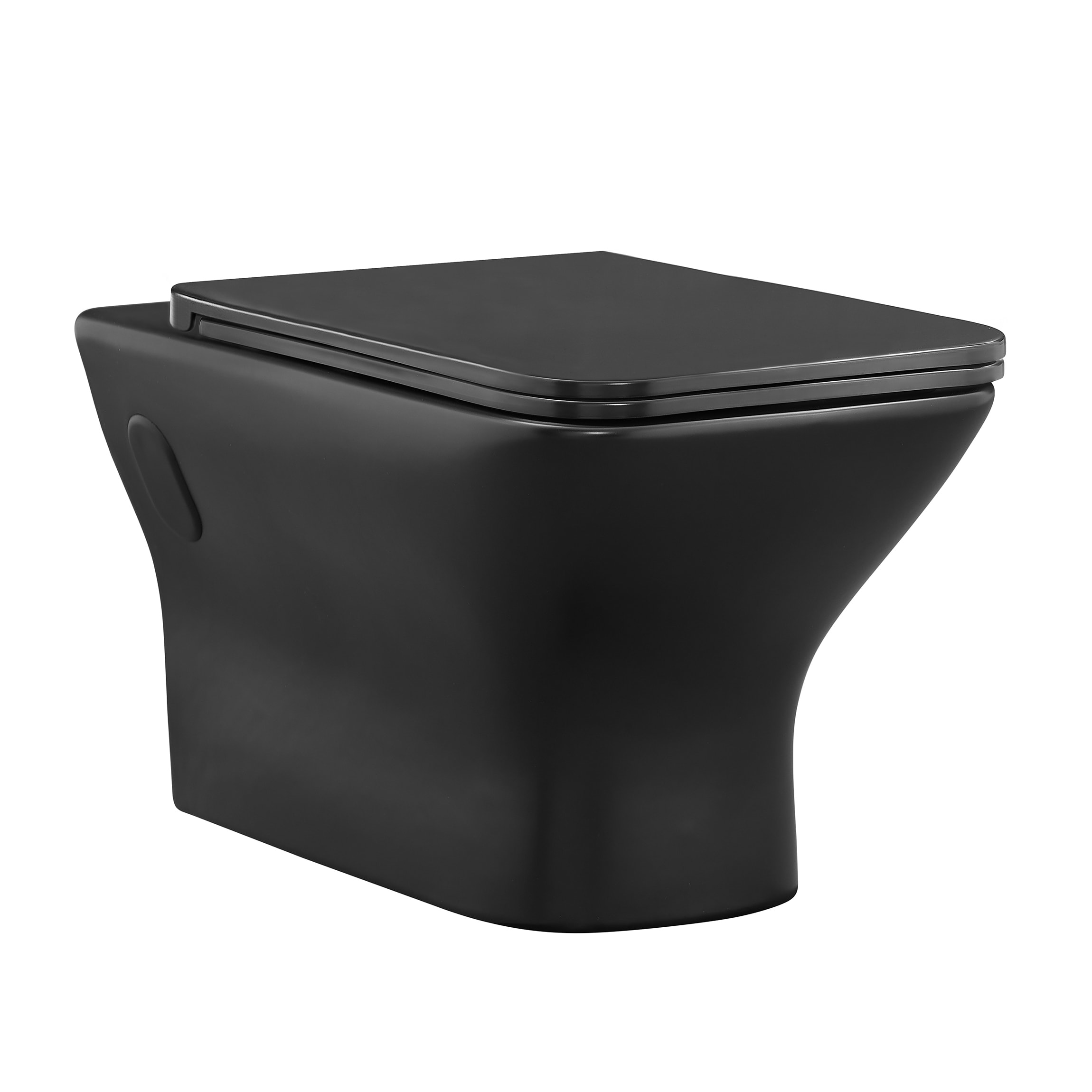 Inodoro suspendido cuadrado Swiss Madison Charme en negro mate SM-25-BFCHR04BK.