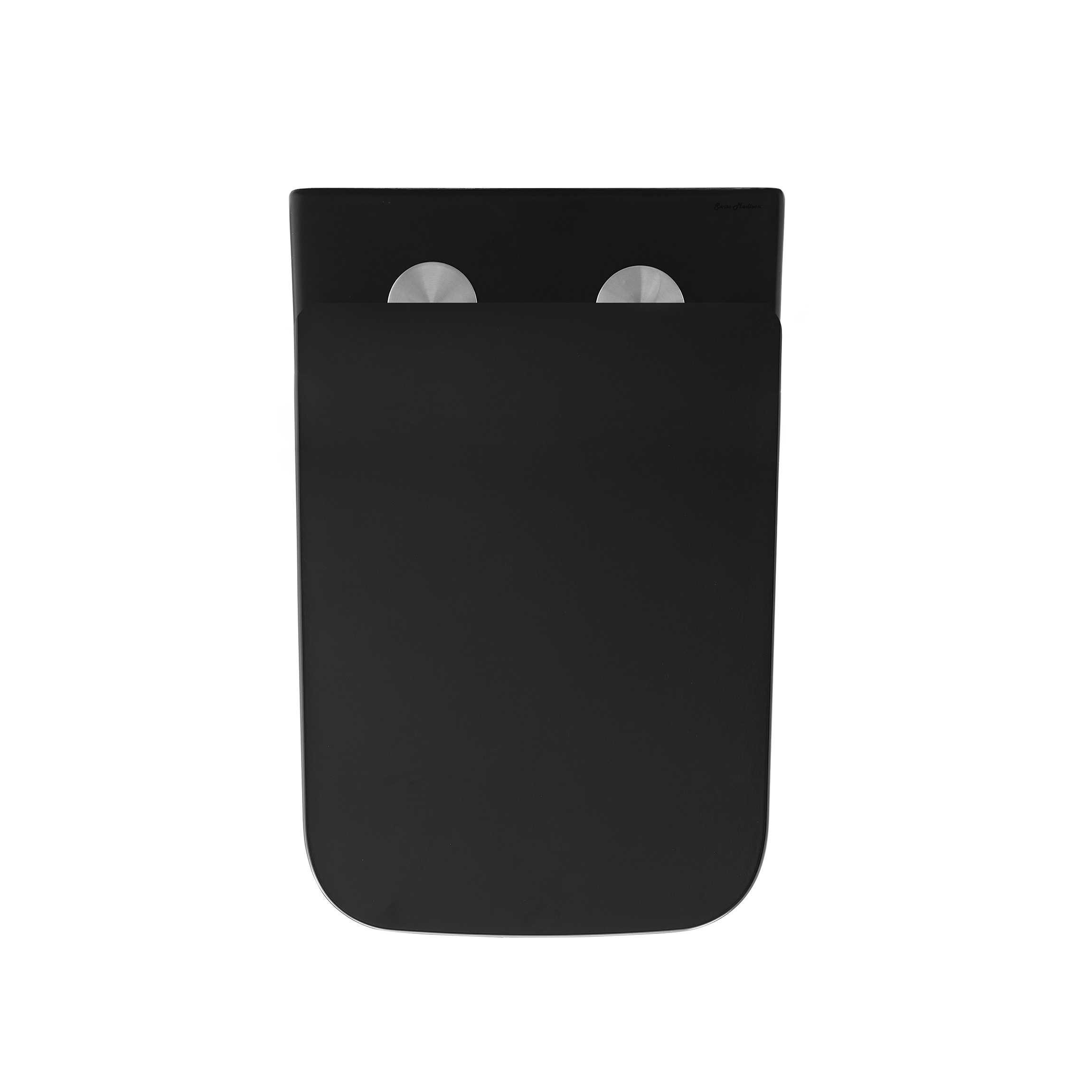 Inodoro suspendido cuadrado Swiss Madison Charme en negro mate SM-25-BFCHR04BK.