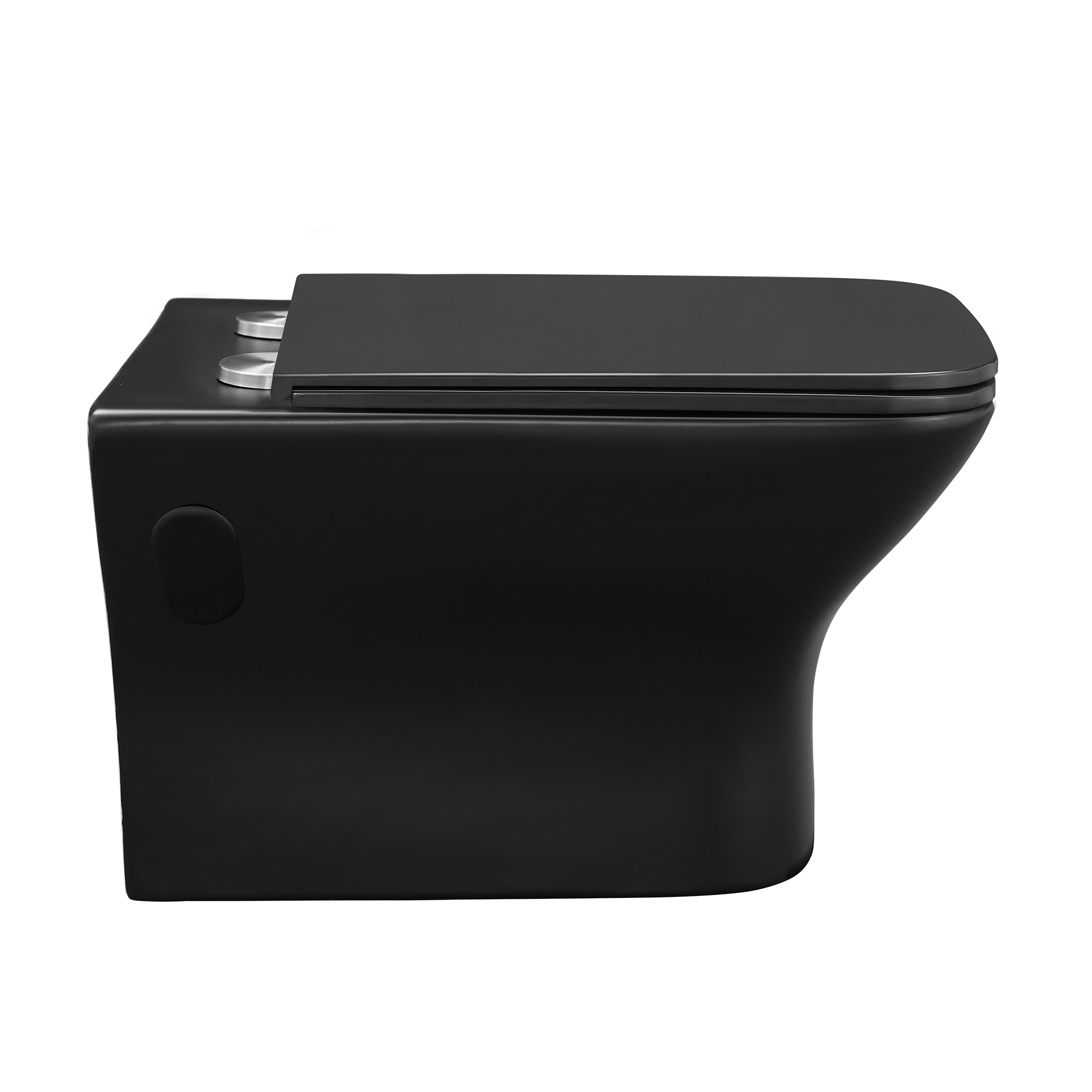 Inodoro suspendido cuadrado Swiss Madison Charme en negro mate SM-25-BFCHR04BK.