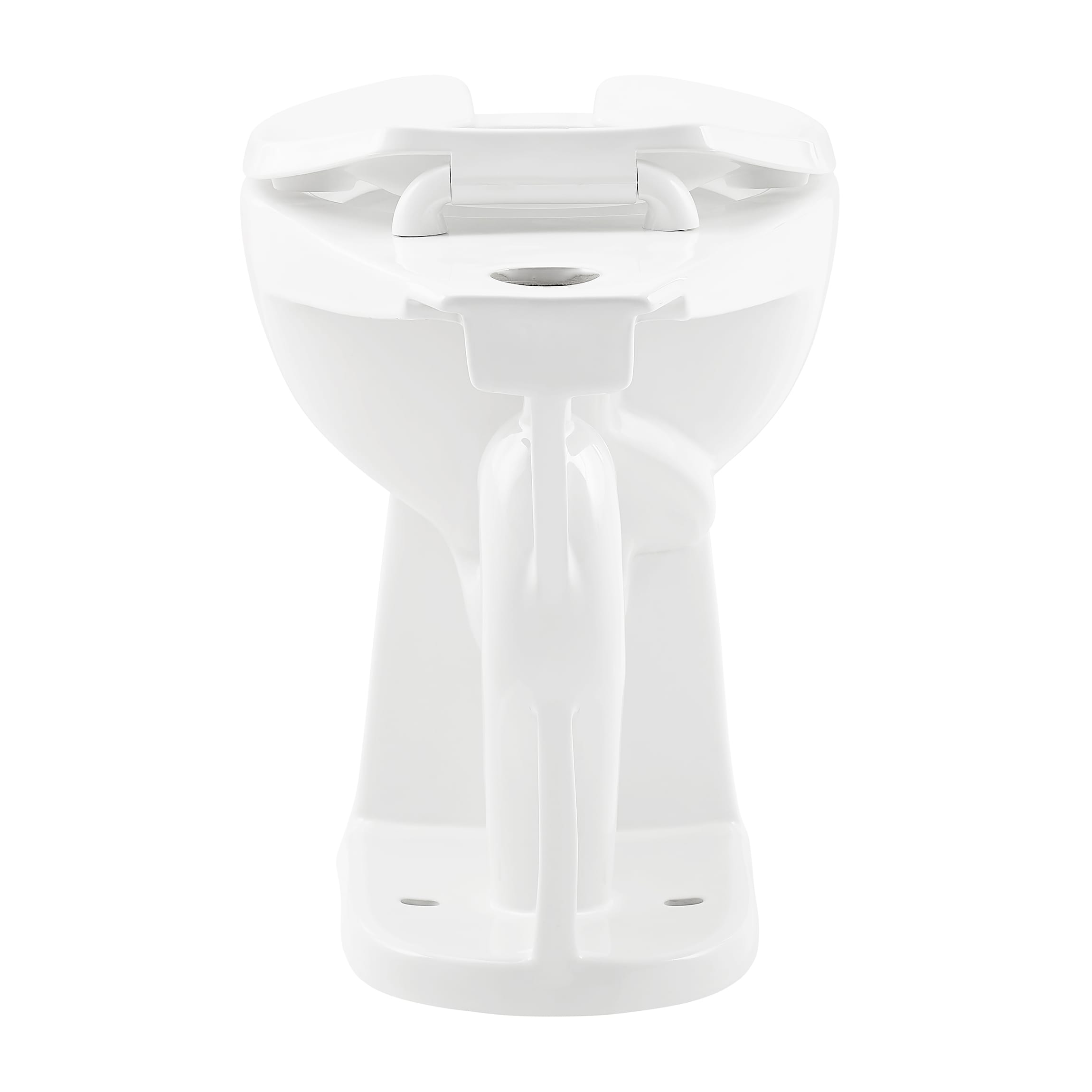 Taza de baño alargada en blanco brillante Swiss Madison Chalon con altura estándar de 7 pulgadas de desagüe.