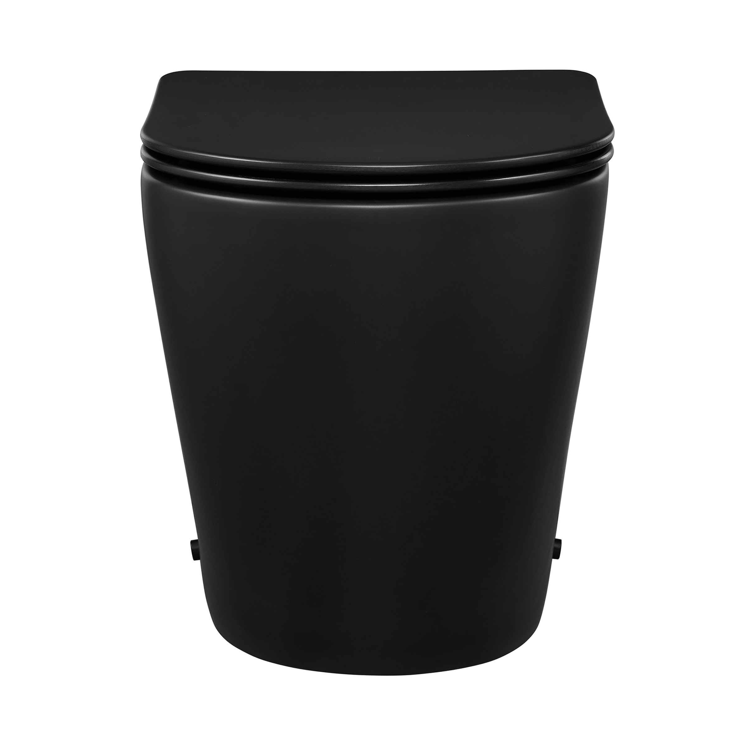 Taza para inodoro Swiss Madison Angers en negro mate con altura estándar alargada de 7 pulgadas de separación bruta SM-25-WTANG04BK