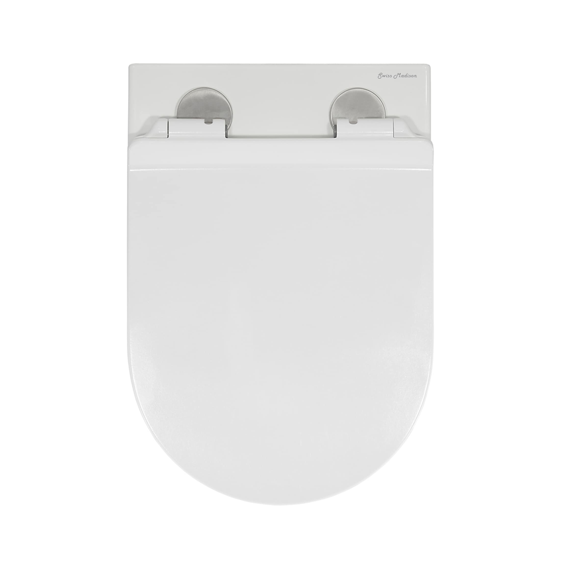 Taza de baño redonda de pared color blanco brillante Lucerna de Swiss Madison SM-25-BFLUC05WH
