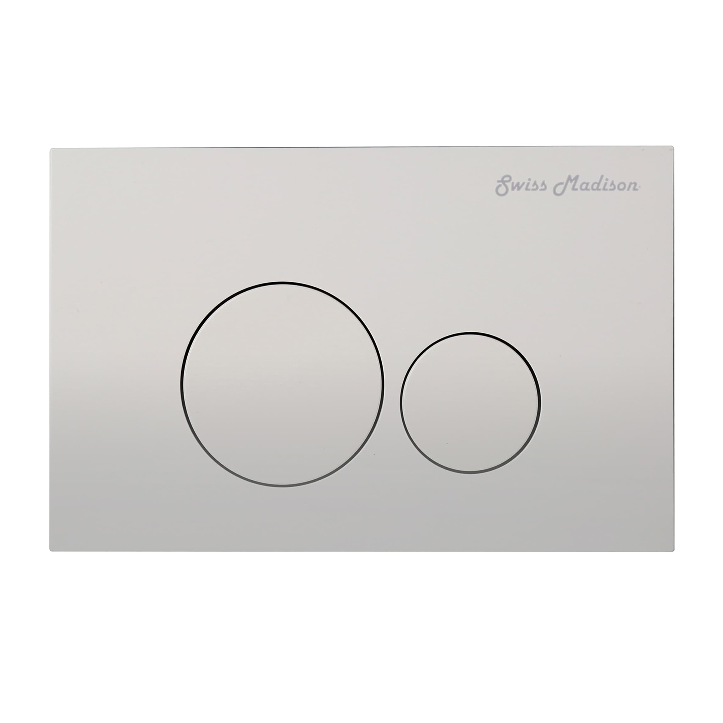 Taza de baño cuadrada de altura estándar en color blanco brillante Swiss Madison Charme 7 pulgadas de saliente SM-25-BFCHR05WH