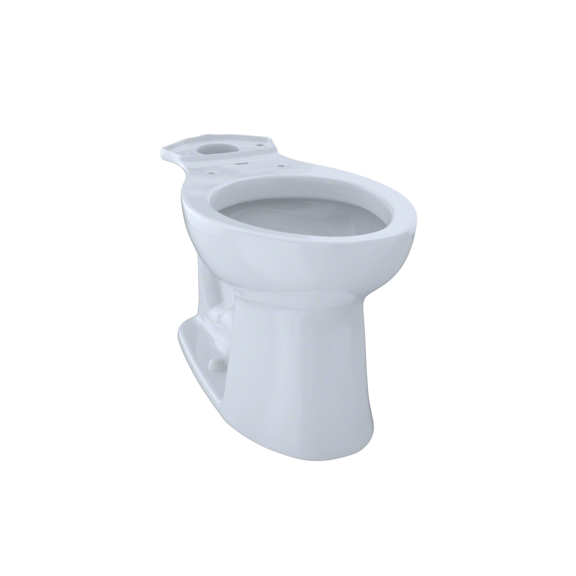 Taza de baño alargada de altura de silla color blanco algodón TOTO Entrada con descarga de 12 pulgadas - C244EF-01