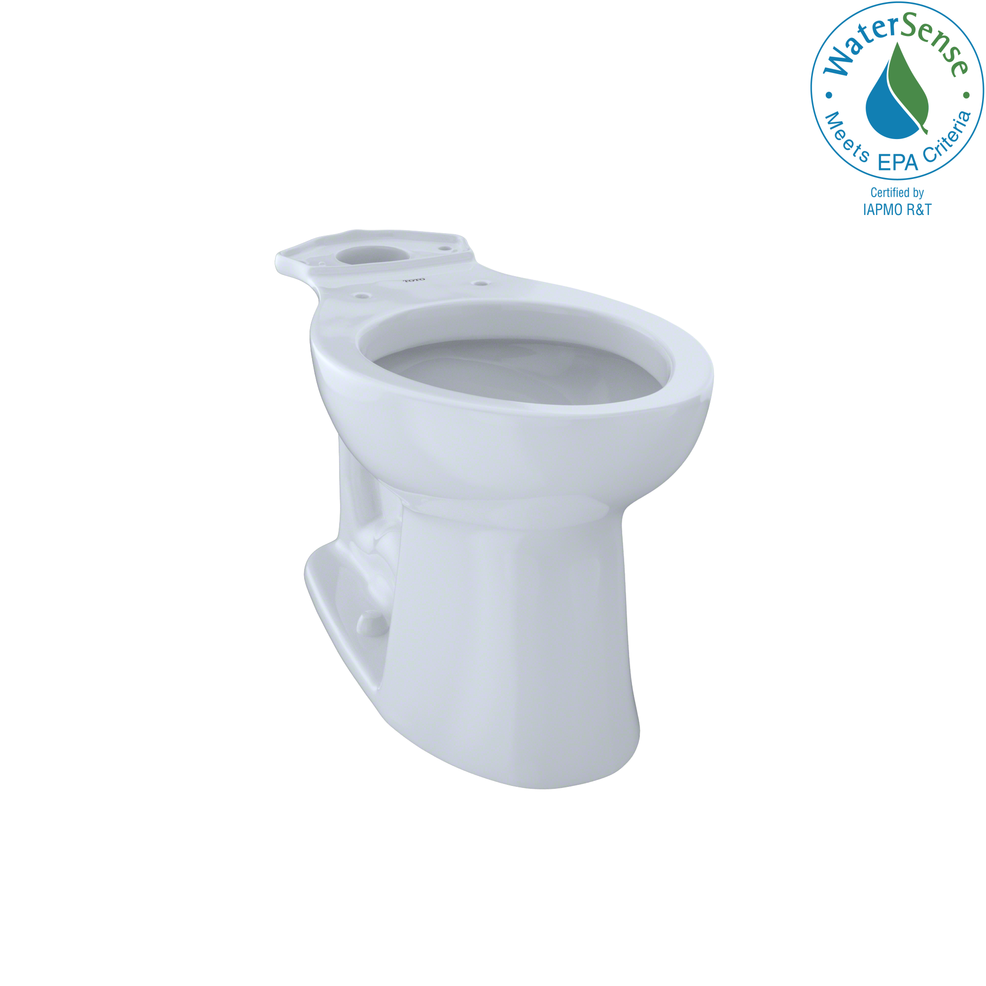 Taza de baño alargada de altura de silla color blanco algodón TOTO Entrada con descarga de 12 pulgadas - C244EF-01
