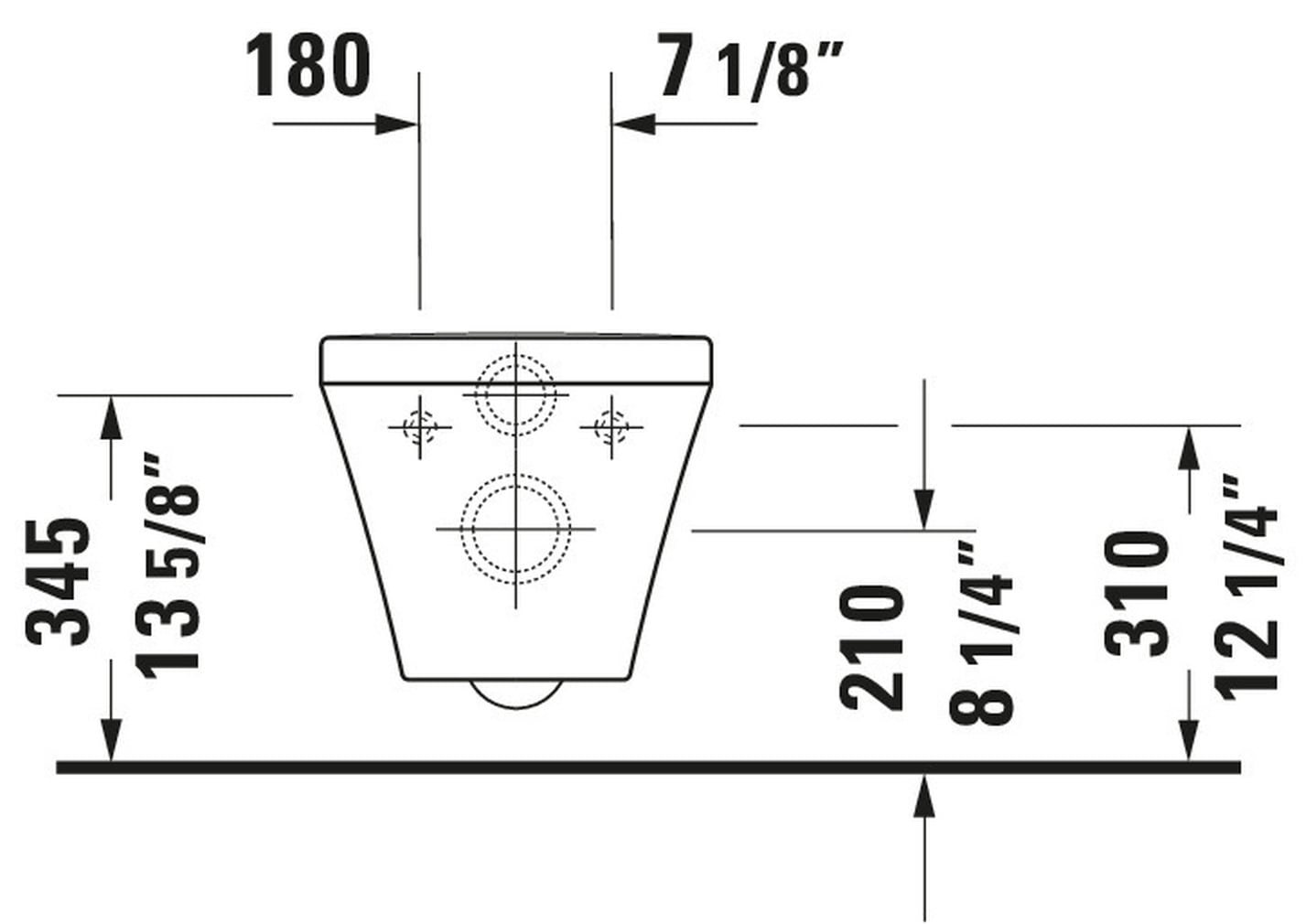 Taza de baño blanca alargada de altura estándar Duravit DuraStyle 2551090092