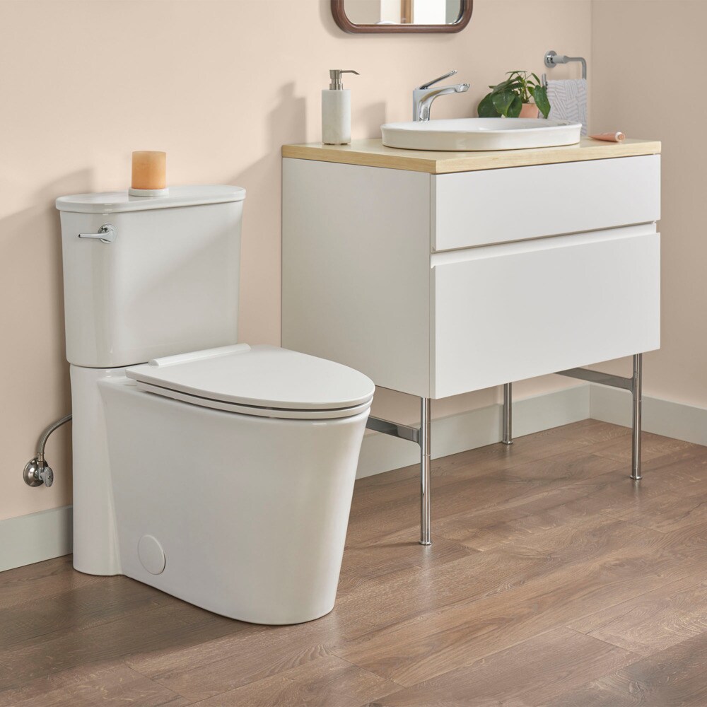 Sanitario American Standard Studio S Blanco con taza alargada y altura de silla 12 pulgadas de montaje áspero 3712A100.020