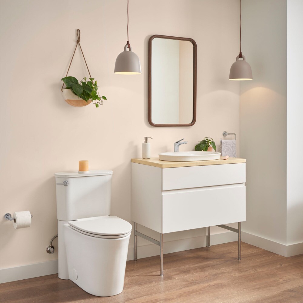 Sanitario American Standard Studio S Blanco con taza alargada y altura de silla 12 pulgadas de montaje áspero 3712A100.020