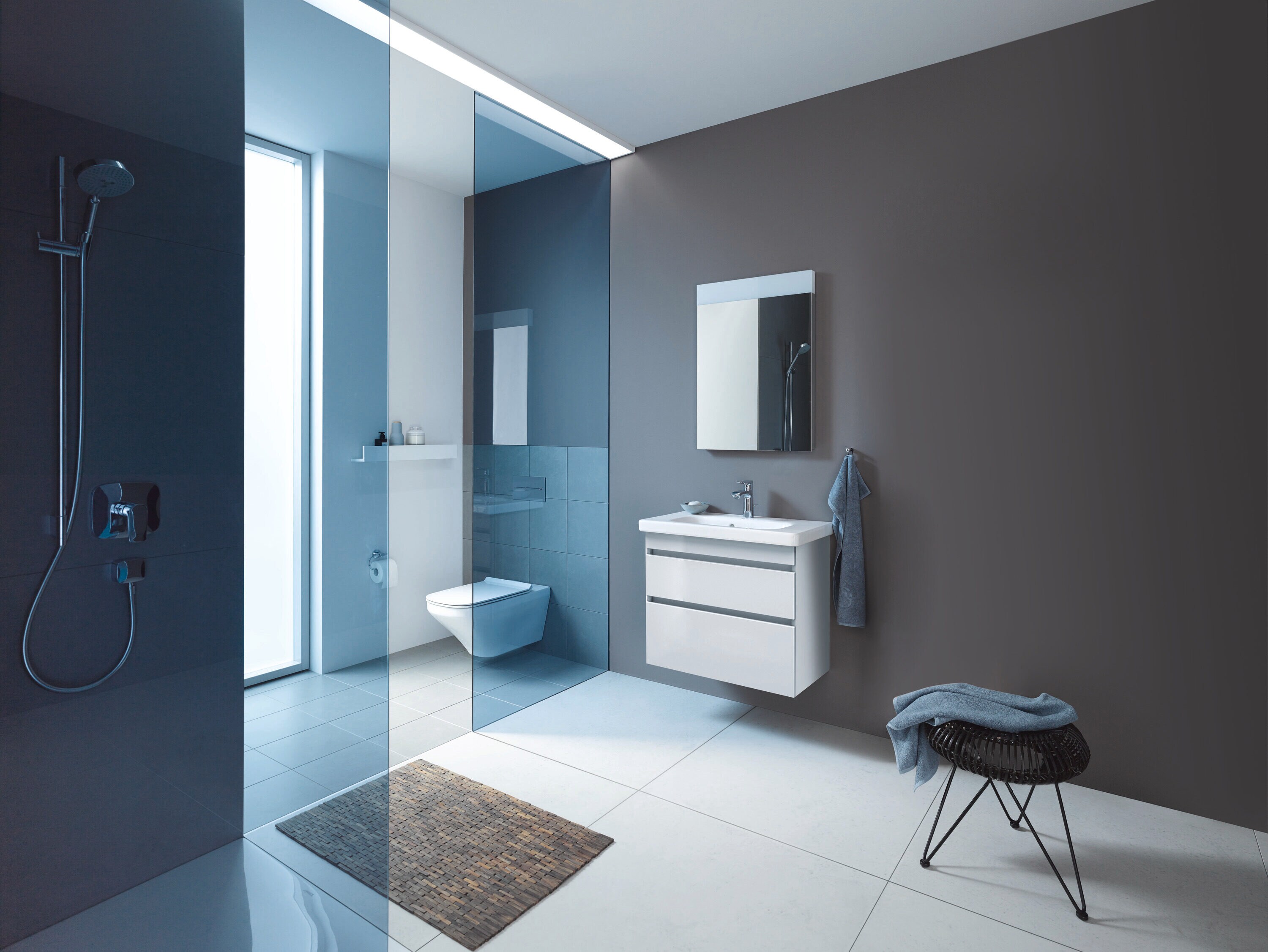 Taza de baño Duravit DuraStyle Blanca con forma alargada y altura estándar 2537090092
