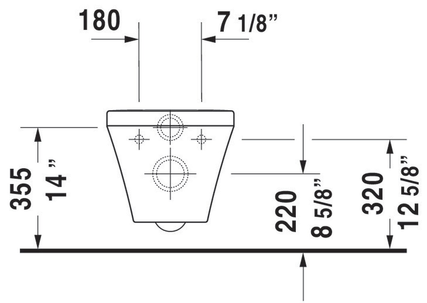 Taza de baño Duravit DuraStyle Blanca con forma alargada y altura estándar 2537090092