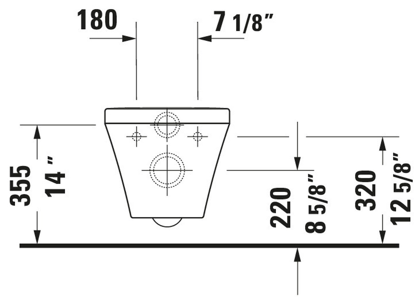 Taza de baño Duravit DuraStyle Blanca con forma alargada y altura estándar 2537090092
