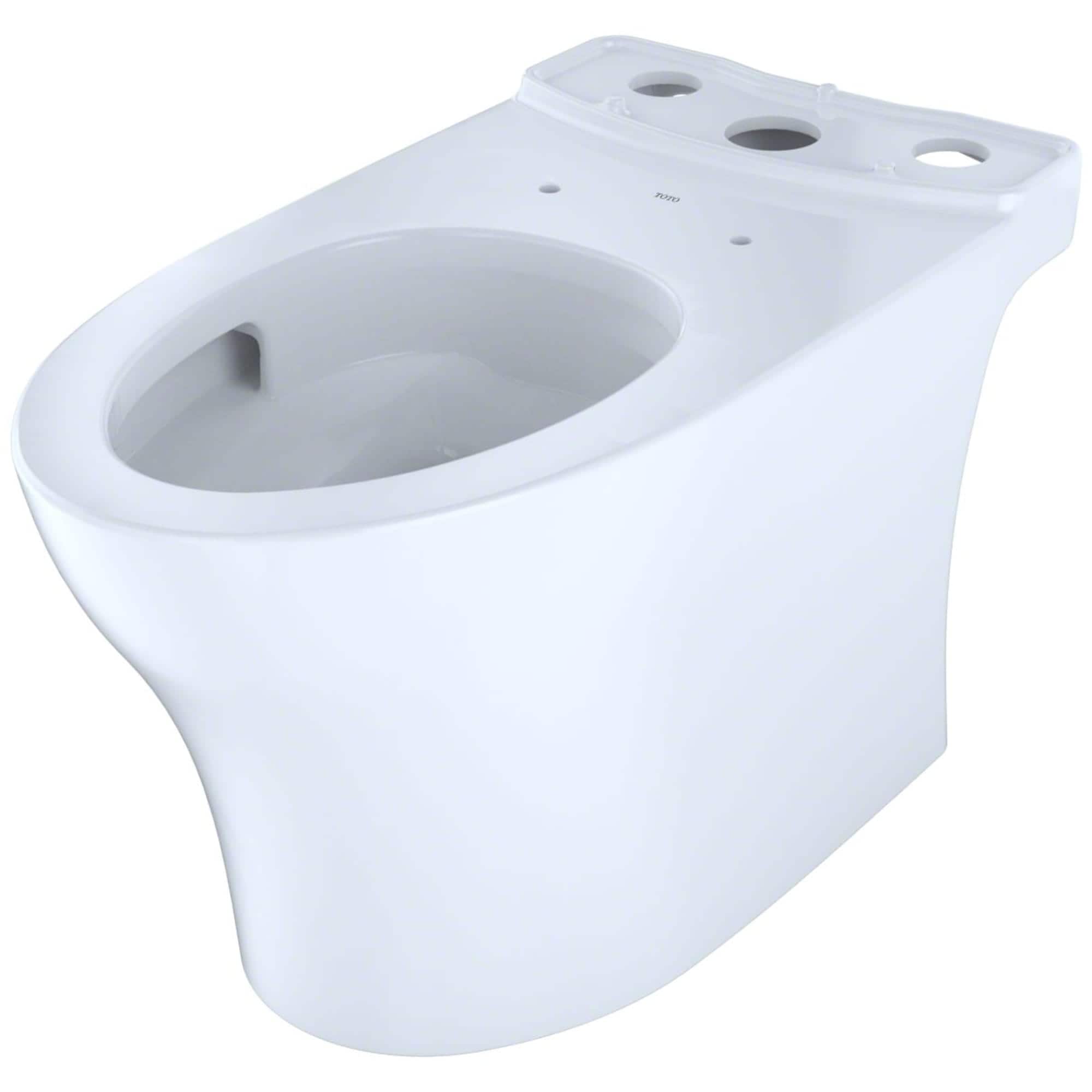 Taza de baño estándar alargada de algodón TOTO Aquia con altura estándar de 12 pulgadas y desagüe de 12 pulgadas.