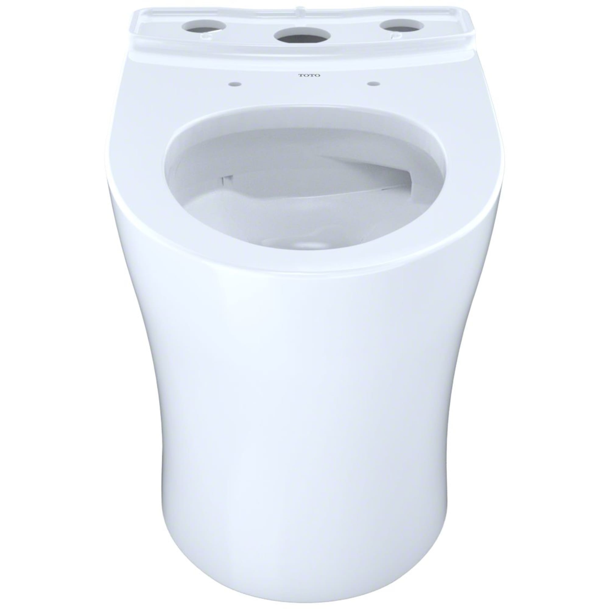 Taza de baño estándar alargada de algodón TOTO Aquia con altura estándar de 12 pulgadas y desagüe de 12 pulgadas.