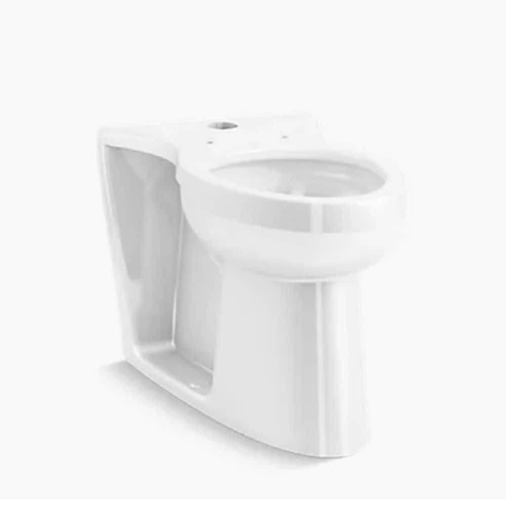 Taza de baño alargada de altura estándar en color Blanco de KOHLER con descarga de 4.5 pulgadas.