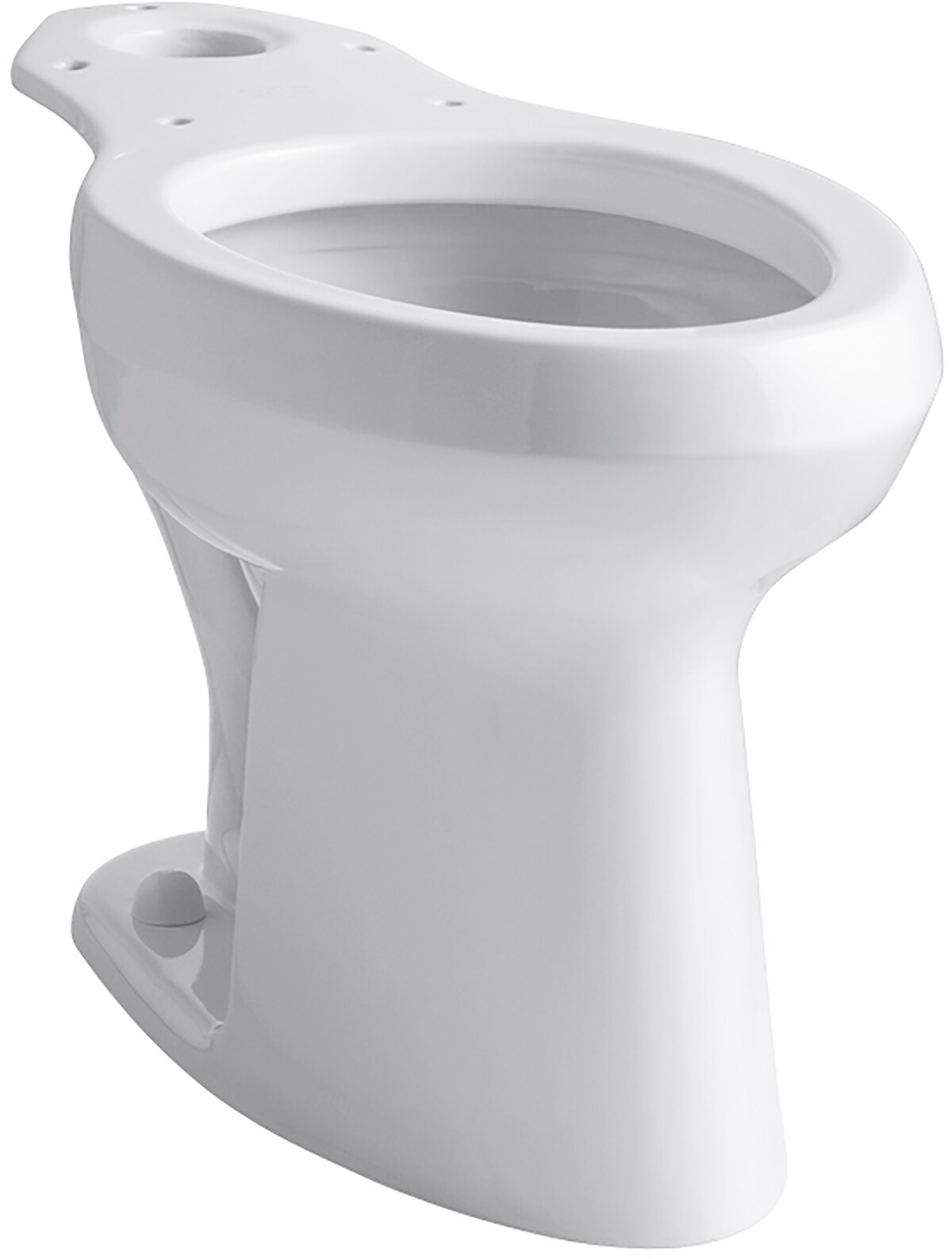 Inodoro comercial blanco alargado de altura de silla KOHLER Highline con 12 pulgadas de Rough-In K-4304-SS-0.