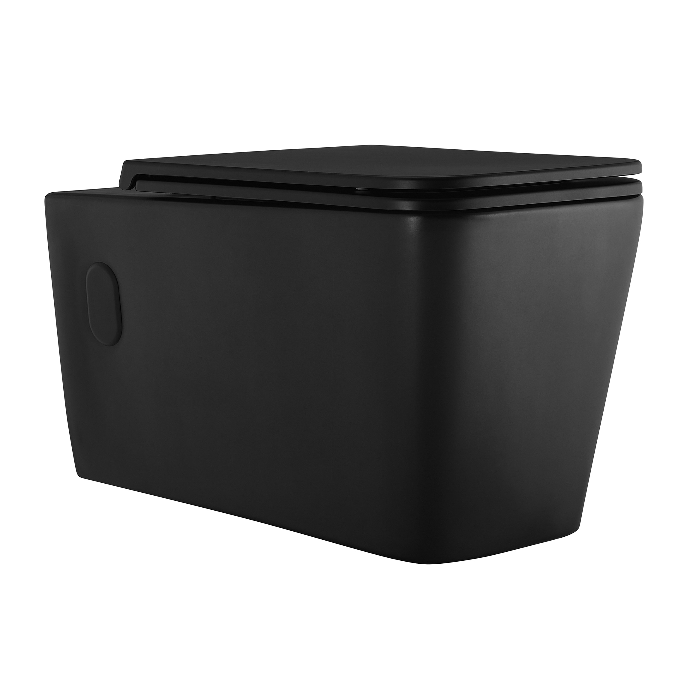 Inodoro cuadrado en negro mate con altura estándar Bastille de Swiss Madison SM-25-BFBAS04BK