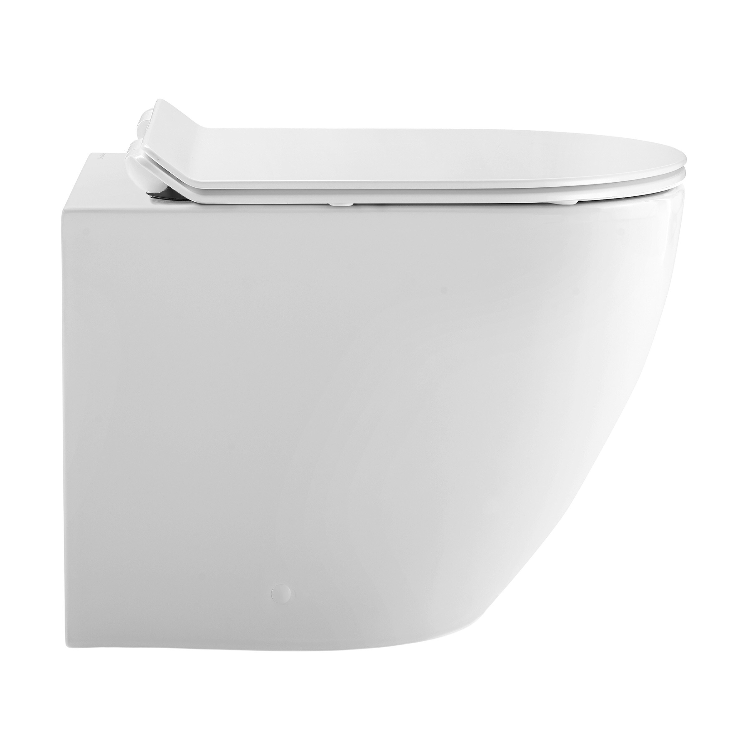 Inodoro Swiss Madison Angers Blanco Brillante alargado con Altura Estándar 7 pulgadas de Retroceso SM-25-WTANG03WH