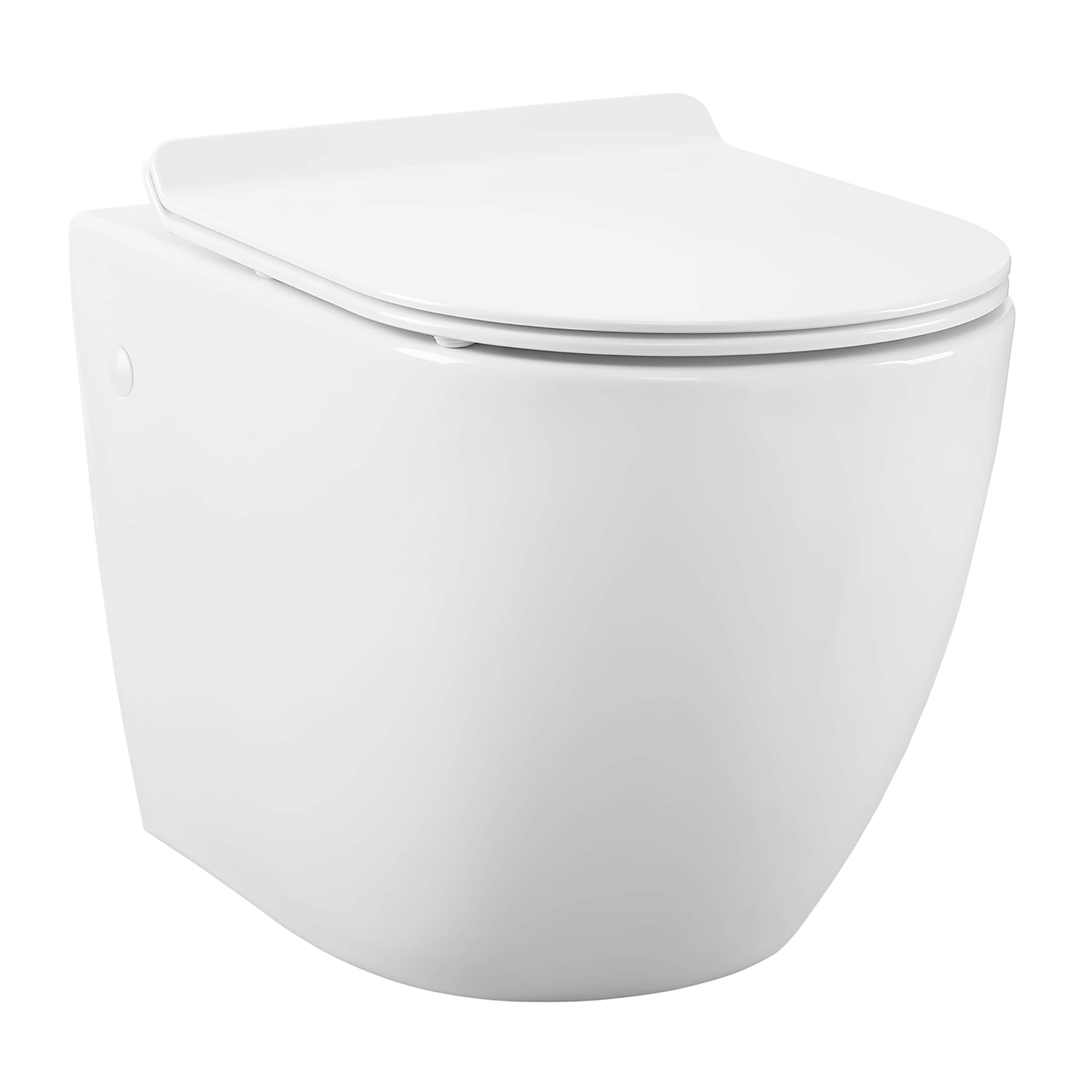 Inodoro suspendido alargado blanco brillante Swiss Madison Angers SM-25-BFANG06WH
