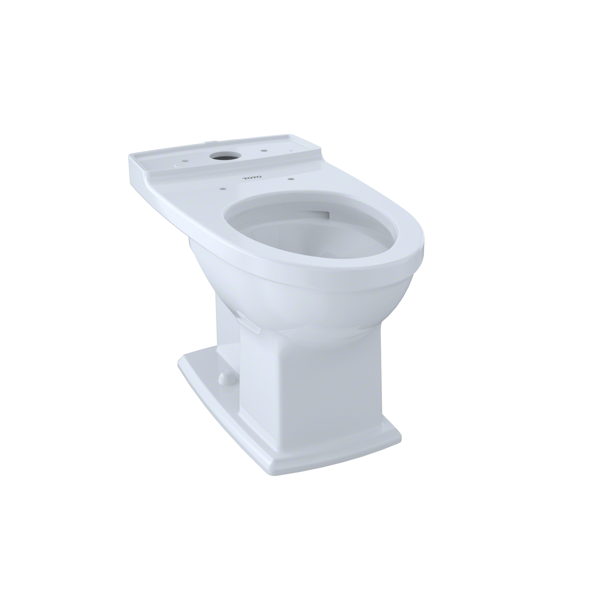 Taza de baño alargada TOTO Connelly de altura de silla en color blanco de algodón con descarga de 12 pulgadas.