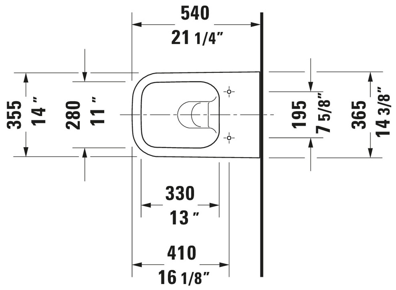 Duravit Happy D.2 Taza de baño alargada blanca de altura estándar 2222090092