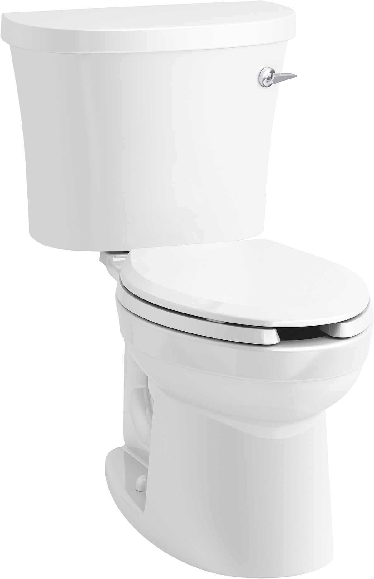 Taza de baño alargada blanca Kingston de KOHLER con altura estándar y descarga de 12 pulgadas - modelo K-25086-0