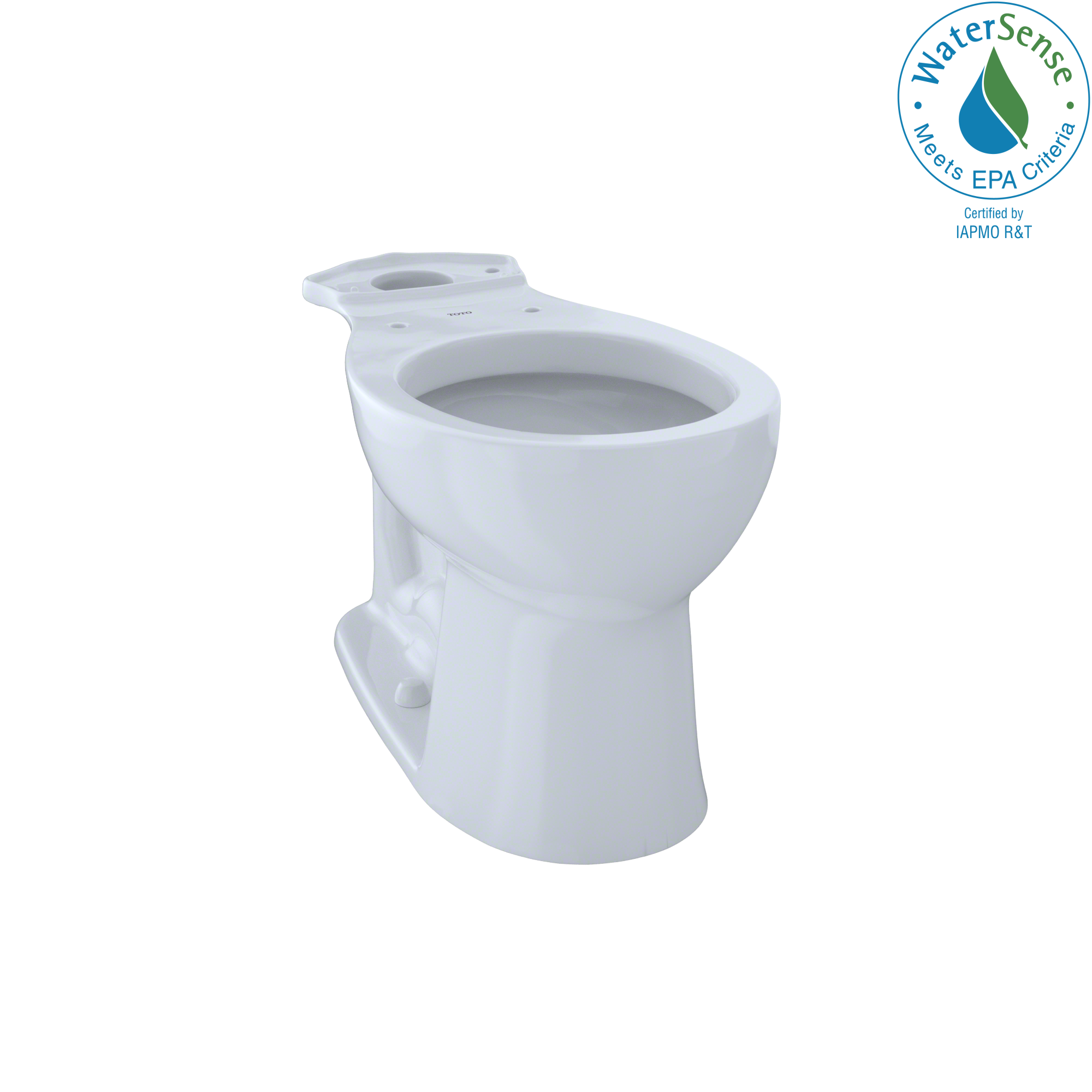 Taza de baño redonda de altura de silla en blanco algodón TOTO Entrada con descarga de 12 pulgadas - C243EF-01