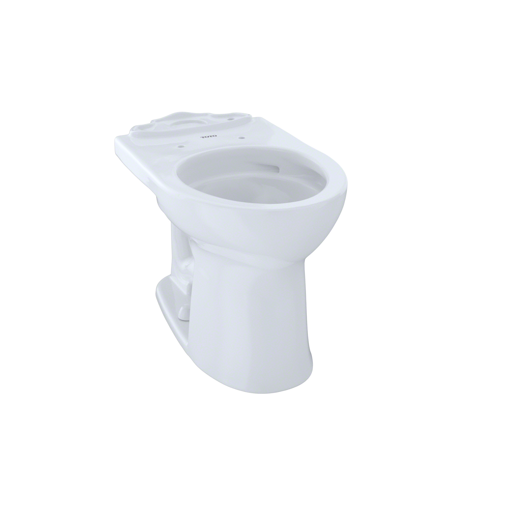 Taza de baño redonda TOTO Drake II en blanco de algodón con altura de silla de 12 pulgadas y descarga de 12 pulgadas C453CUFG-01