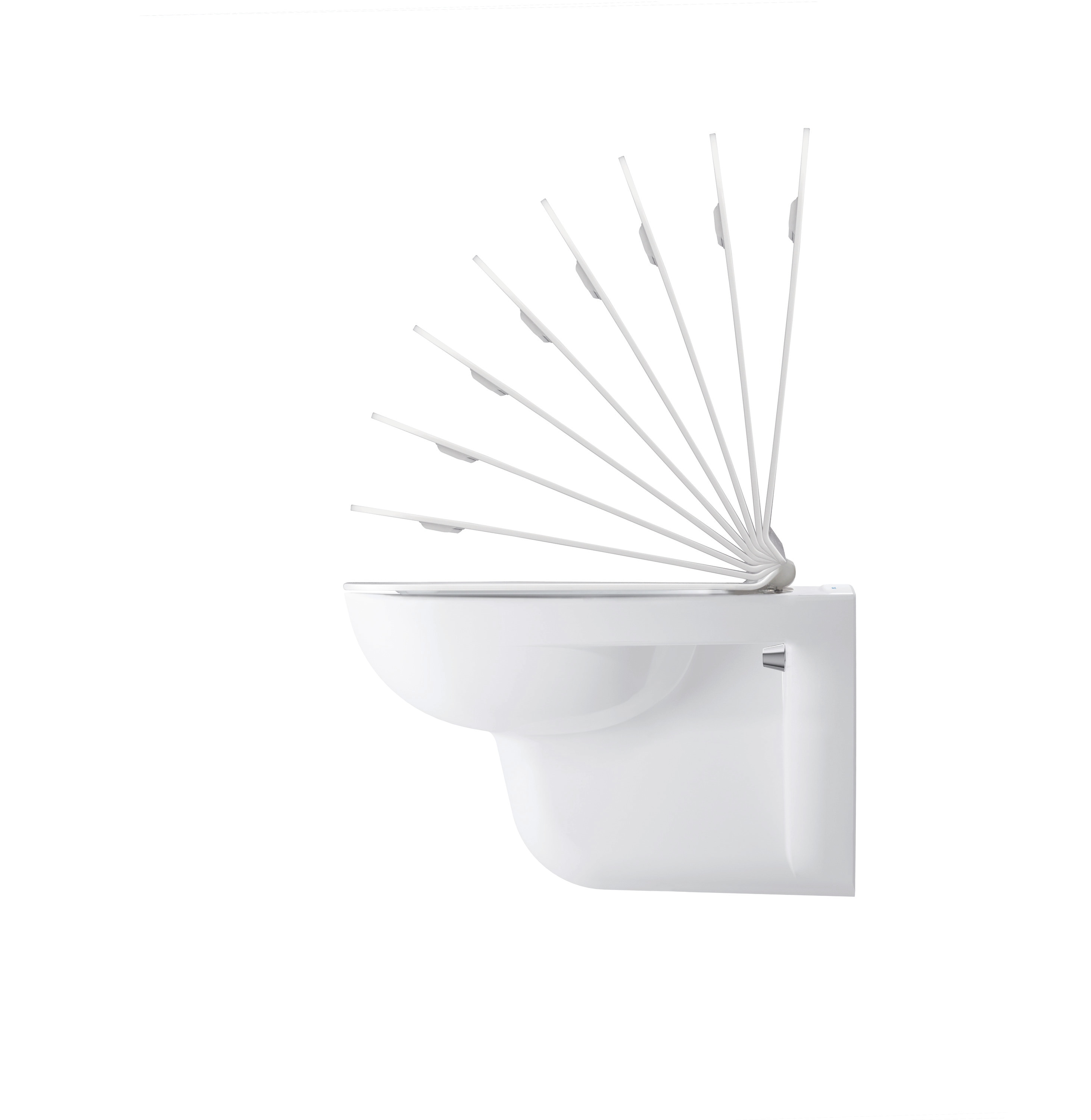 Taza de baño alargada con altura estándar, color blanco Duravit D-Code