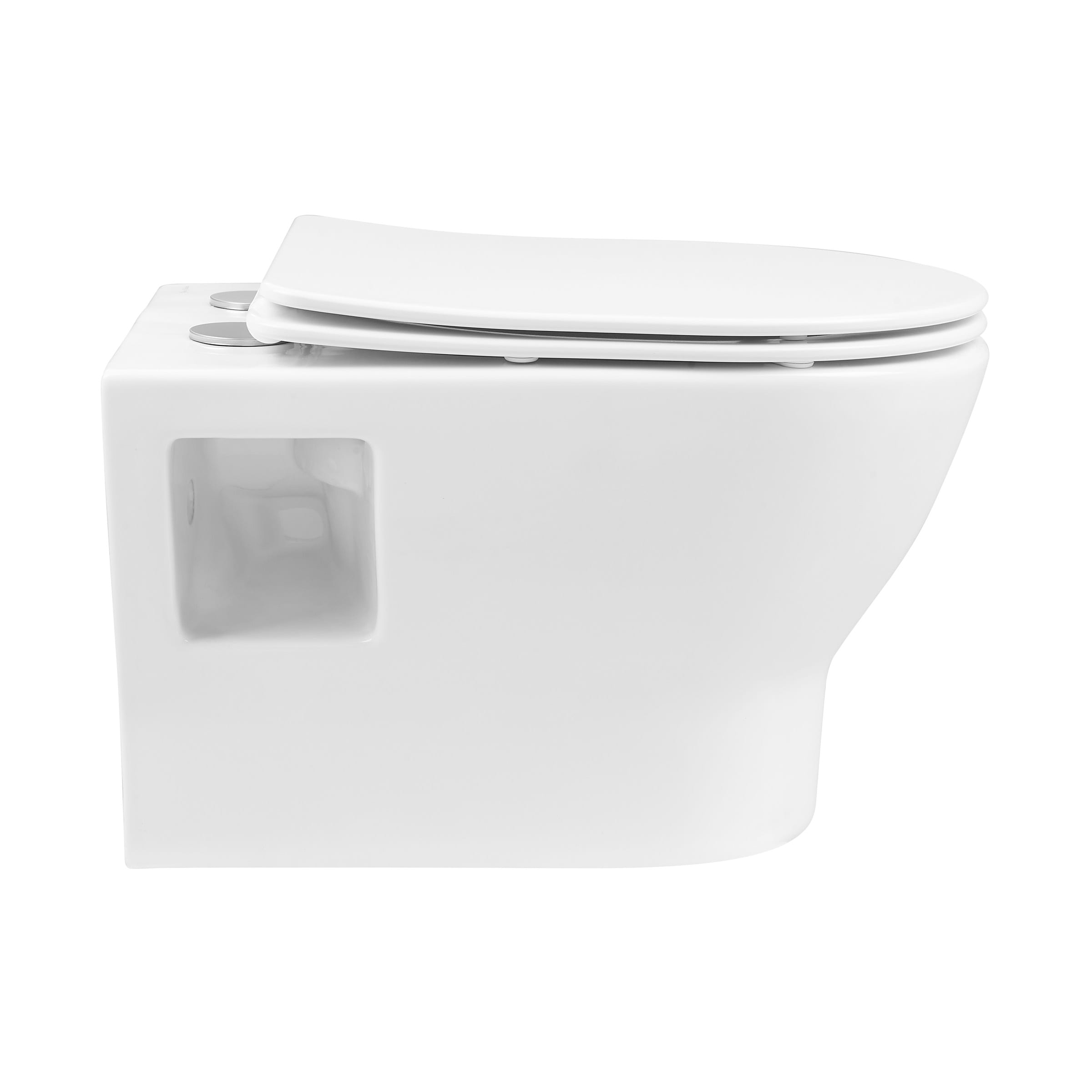 Inodoro suspendido alargado color blanco brillante Dieppe de Swiss Madison SM-25-BFDIE05WH