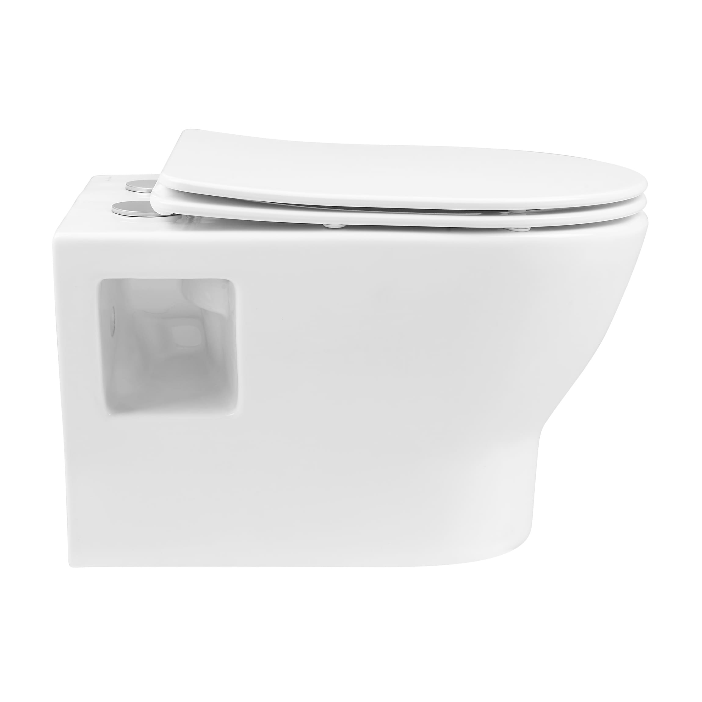 Inodoro suspendido alargado color blanco brillante Dieppe de Swiss Madison SM-25-BFDIE05WH