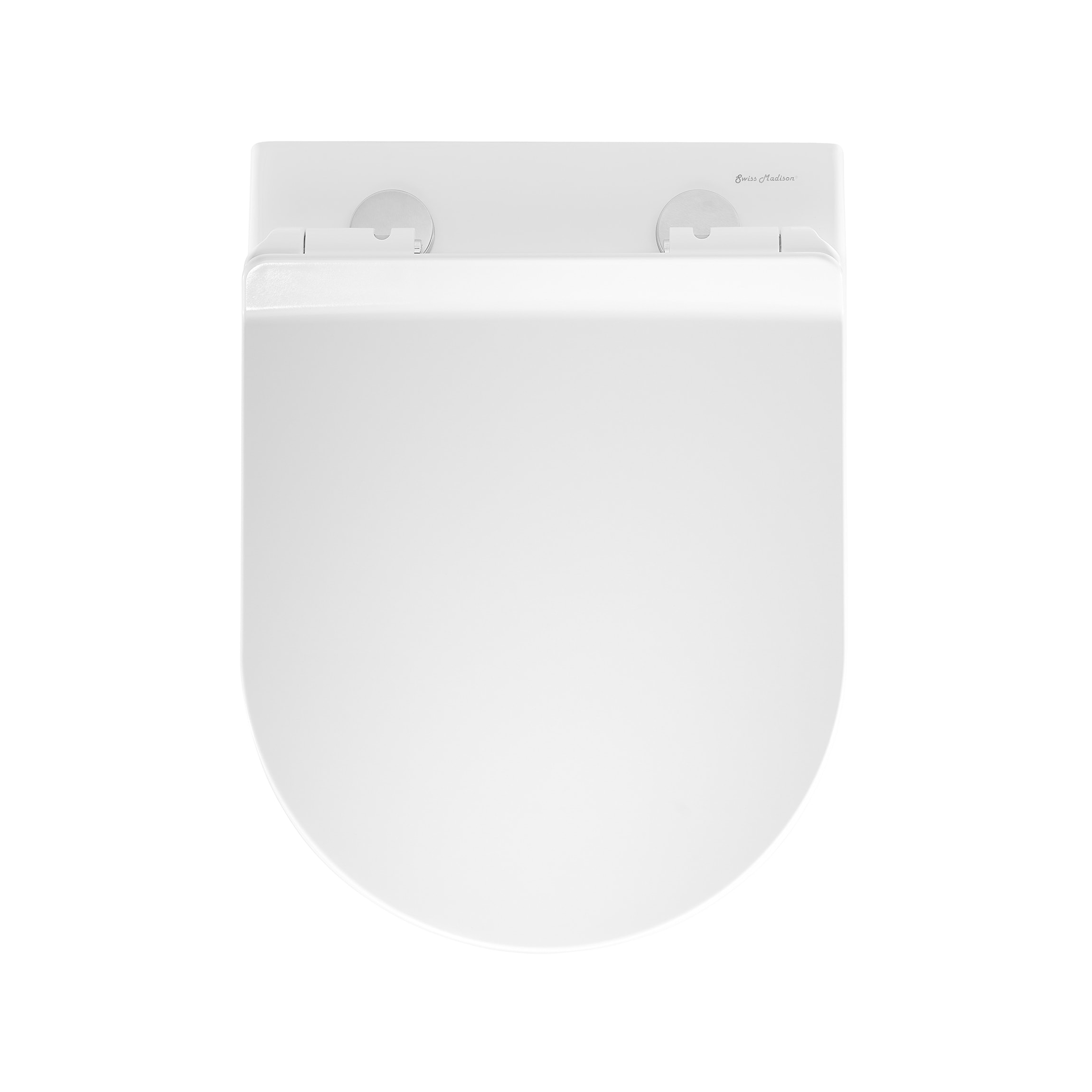 Inodoro alargado de altura estándar color blanco brillante Trocadero de Swiss Madison SM-25-BFTRO08WH