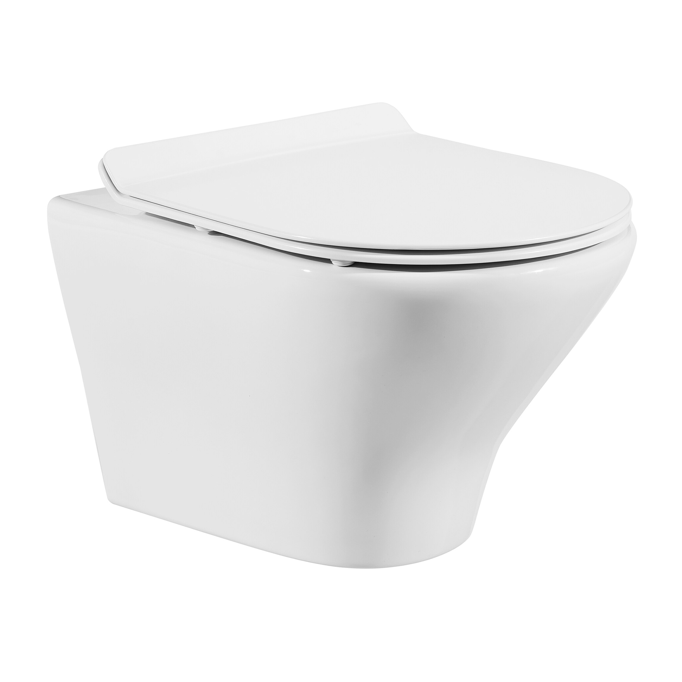 Inodoro alargado de altura estándar color blanco brillante Trocadero de Swiss Madison SM-25-BFTRO08WH