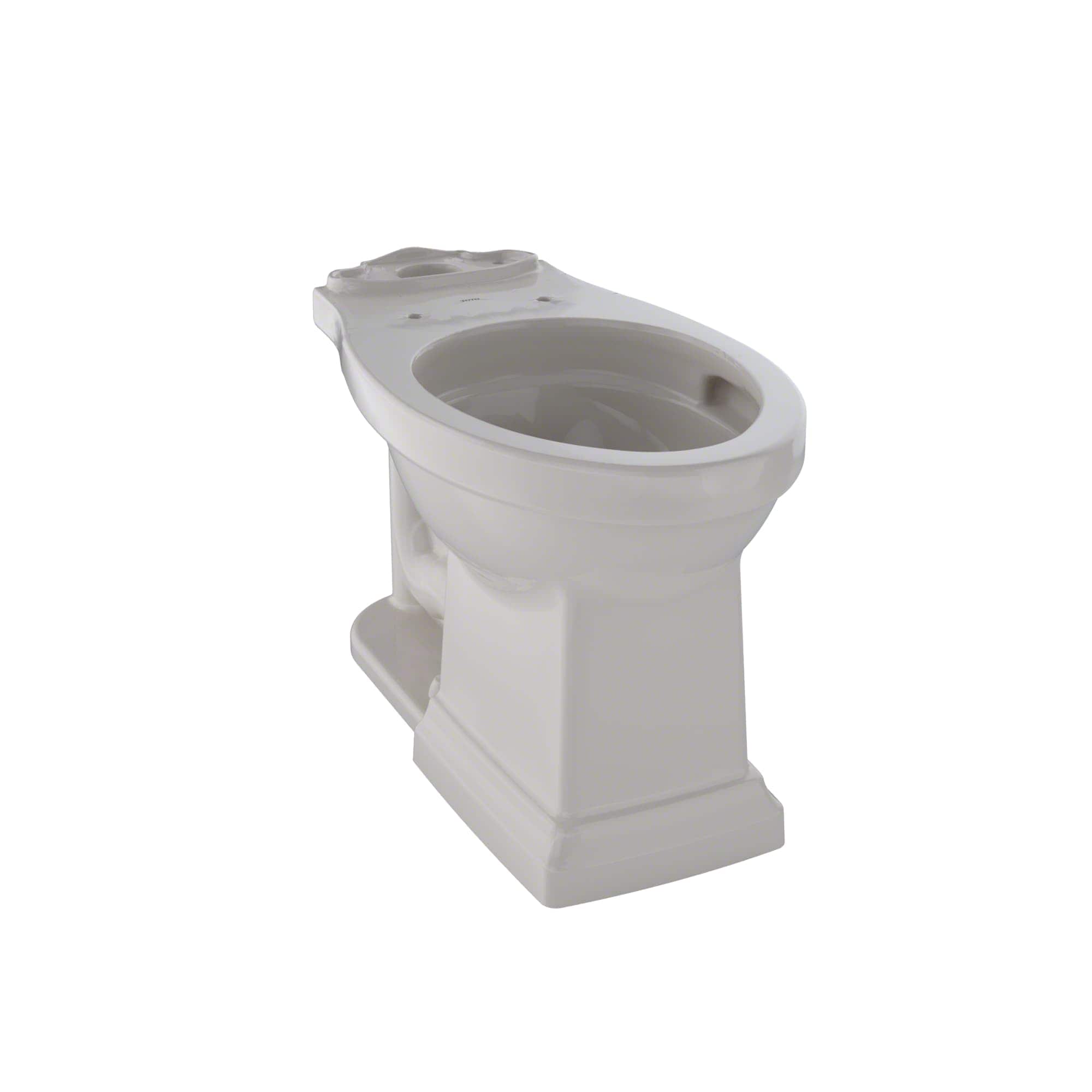Taza de baño alargada estándar en color beige Sedona de TOTO Promenade con desagüe de 12 pulgadas.