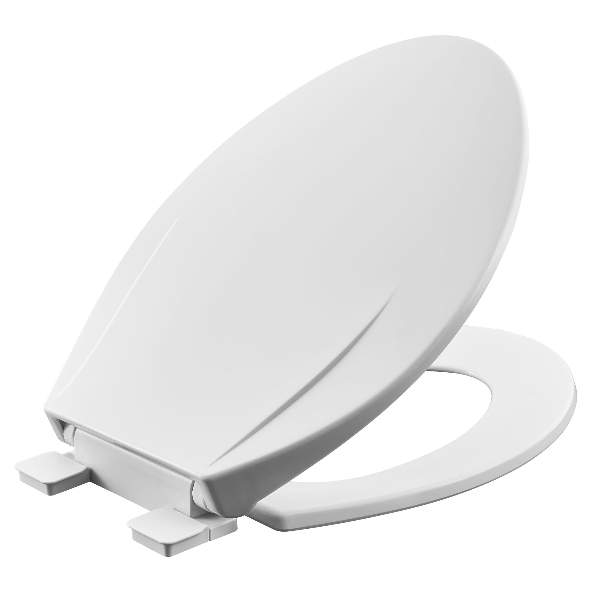 Asiento de Inodoro alargado de plástico resistente MightyTuff American Standard Blanco con Cierre Suave