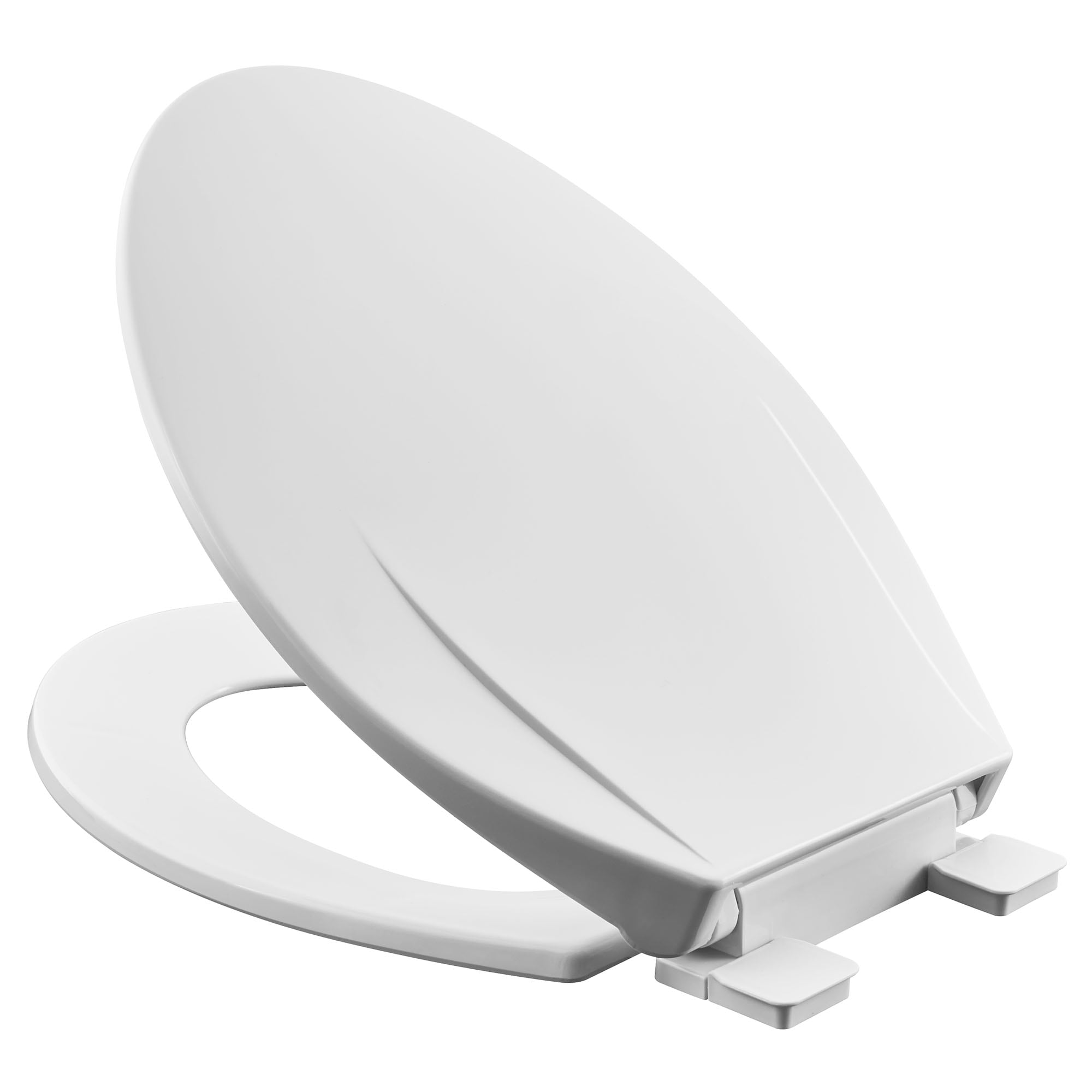 Asiento de Inodoro alargado de plástico resistente MightyTuff American Standard Blanco con Cierre Suave