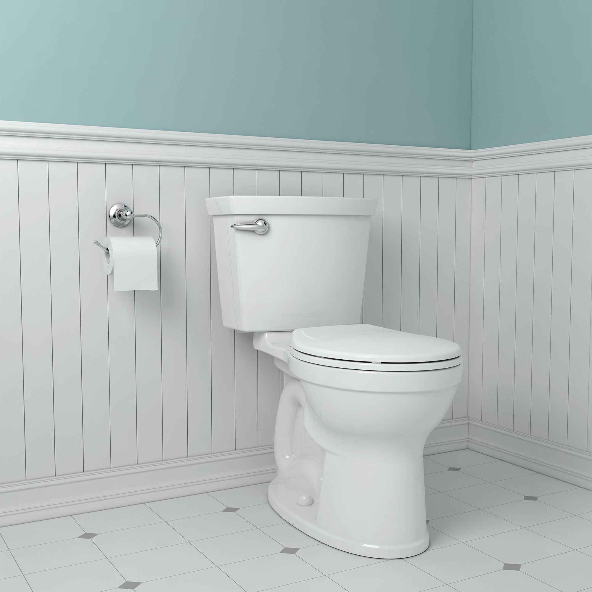 Asiento de inodoro redondo de plástico American Standard MightyTuff Blanco con cierre suave 5267B60CL.020