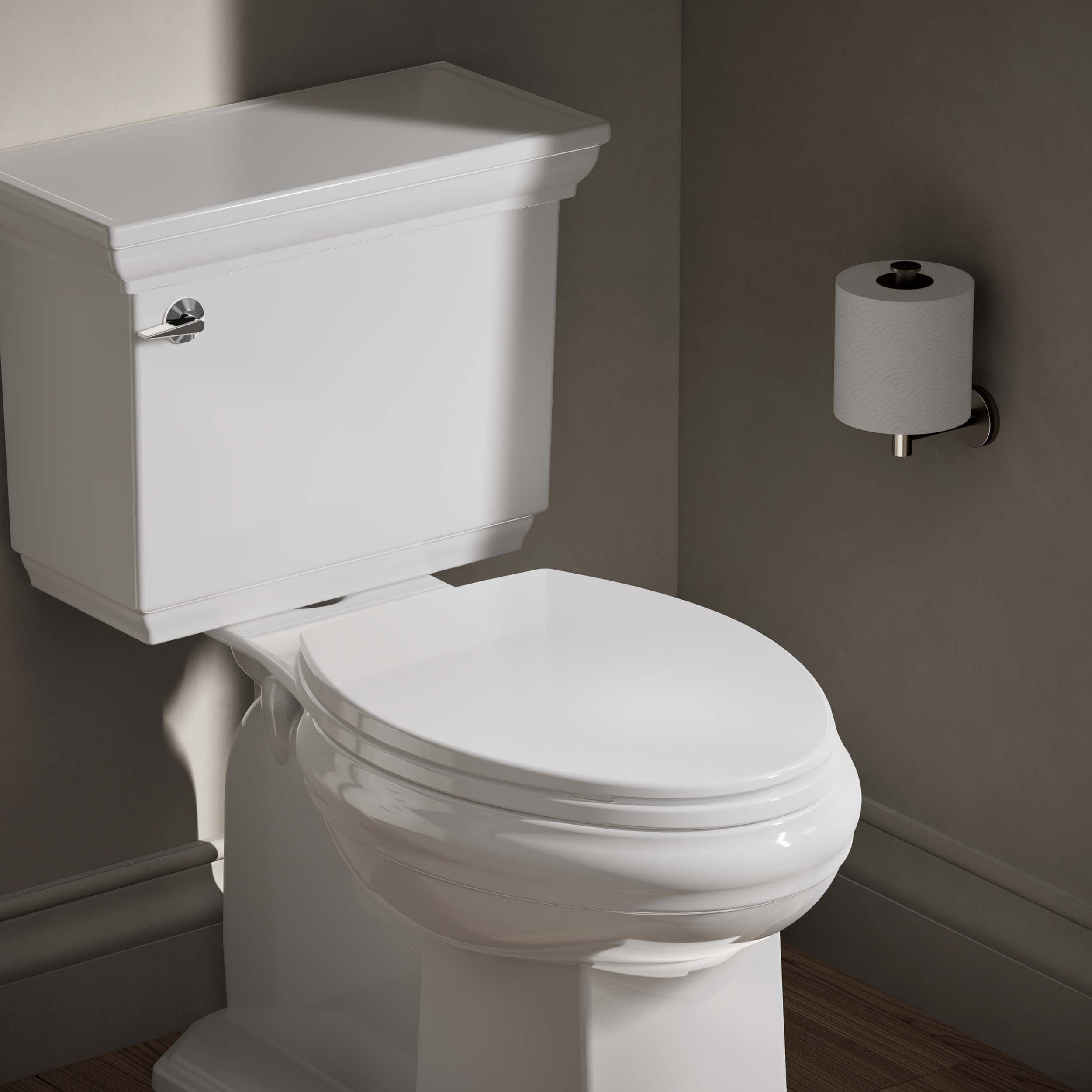 Asiento de Inodoro Alargado Blanco de Cierre Suave de Plástico KOHLER Brevia R20110-0