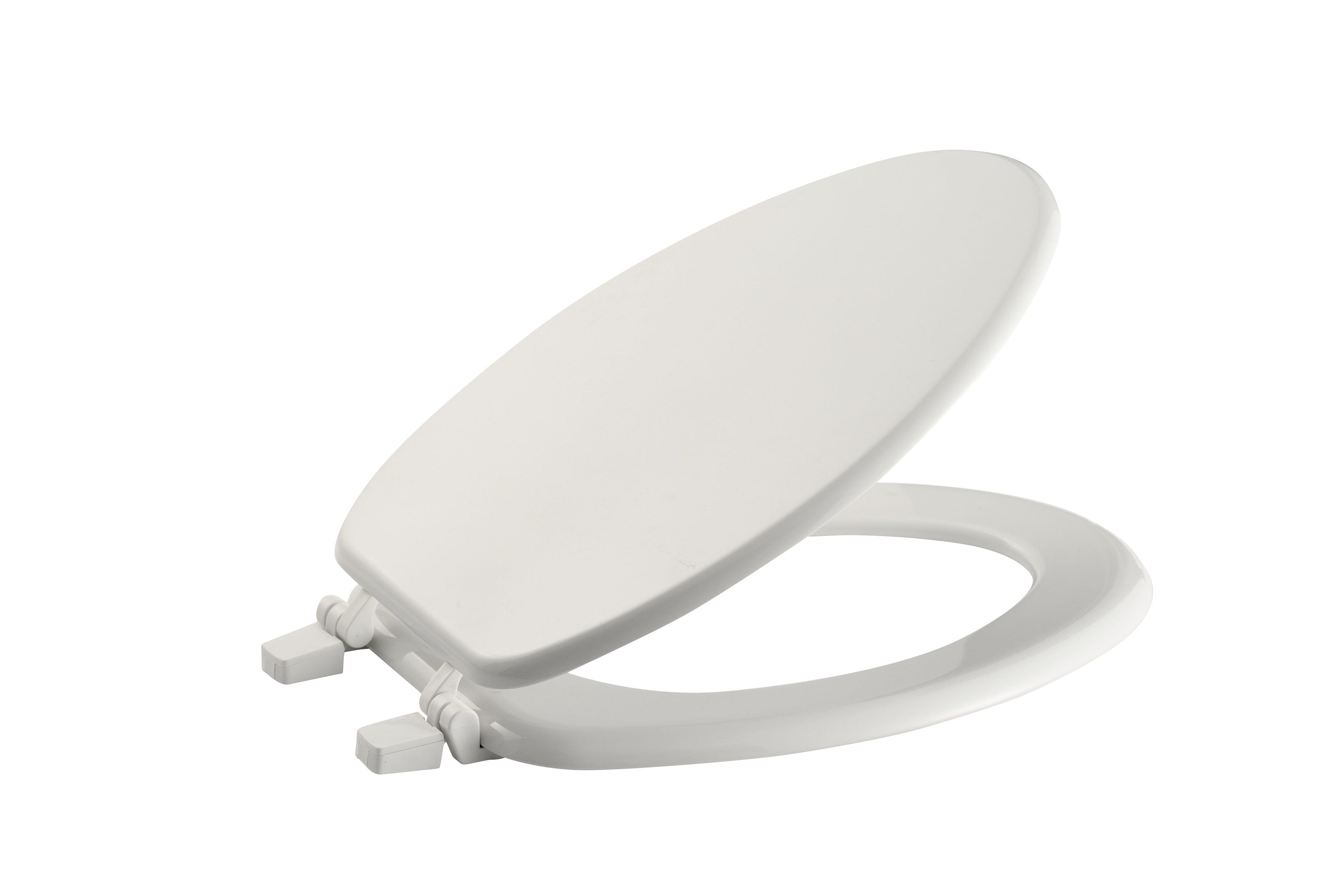 Asiento de Inodoro alargado de Madera en Blanco Proyecto Fuente HY-D22
